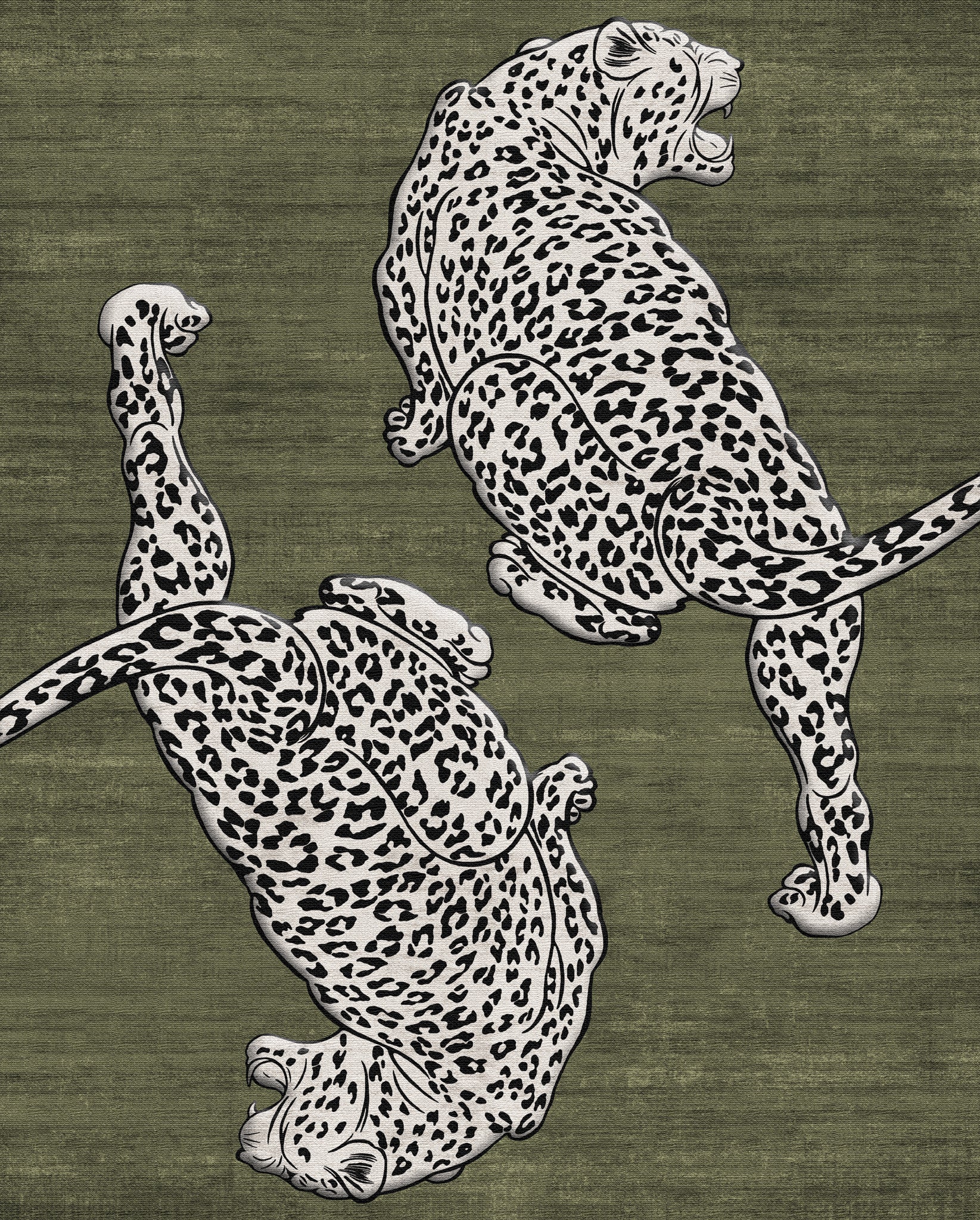 Cyrus Gewagter Teppich mit Leopardenmuster