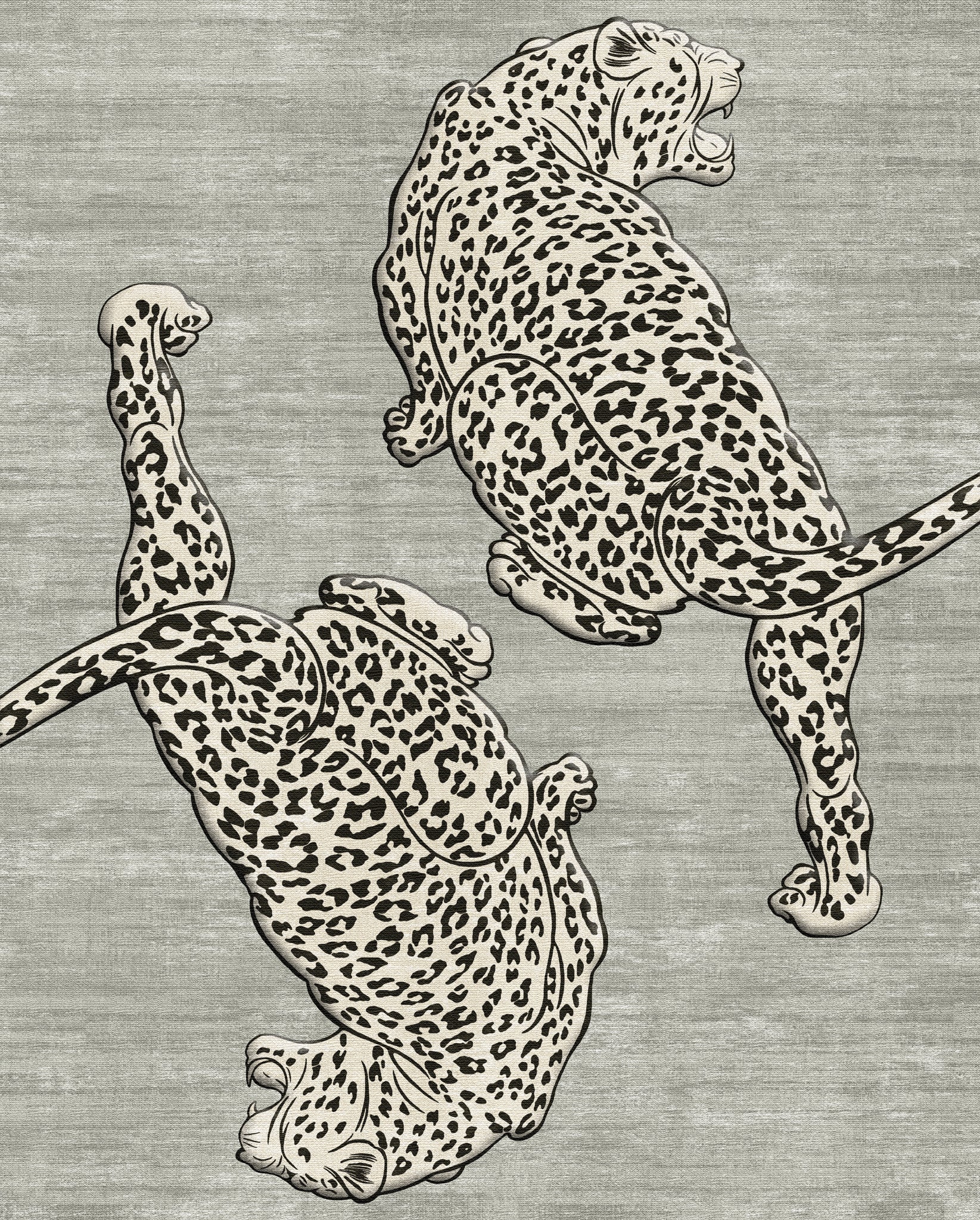 Cyrus Gewagter Teppich mit Leopardenmuster