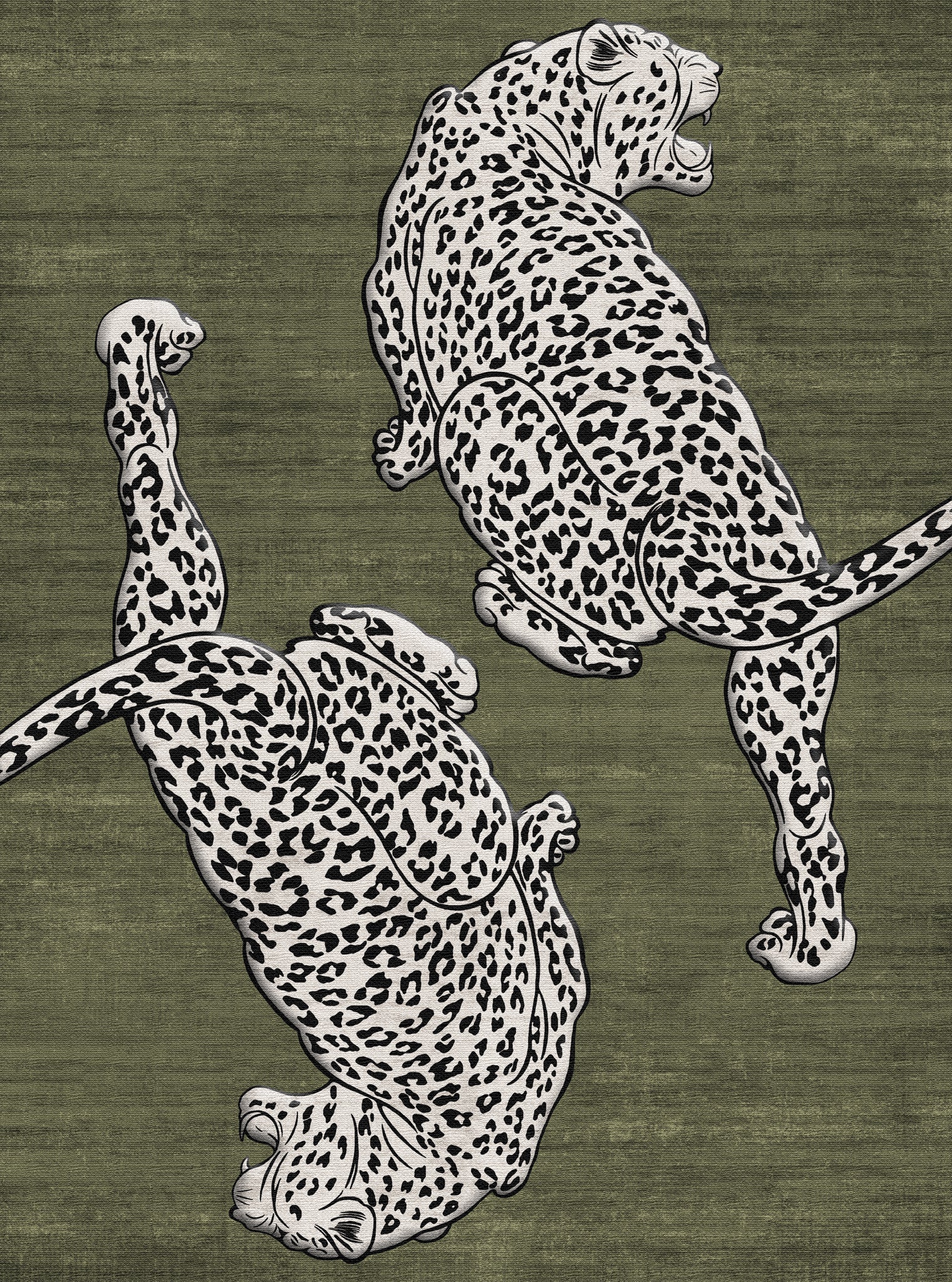 Cyrus Gewagter Teppich mit Leopardenmuster