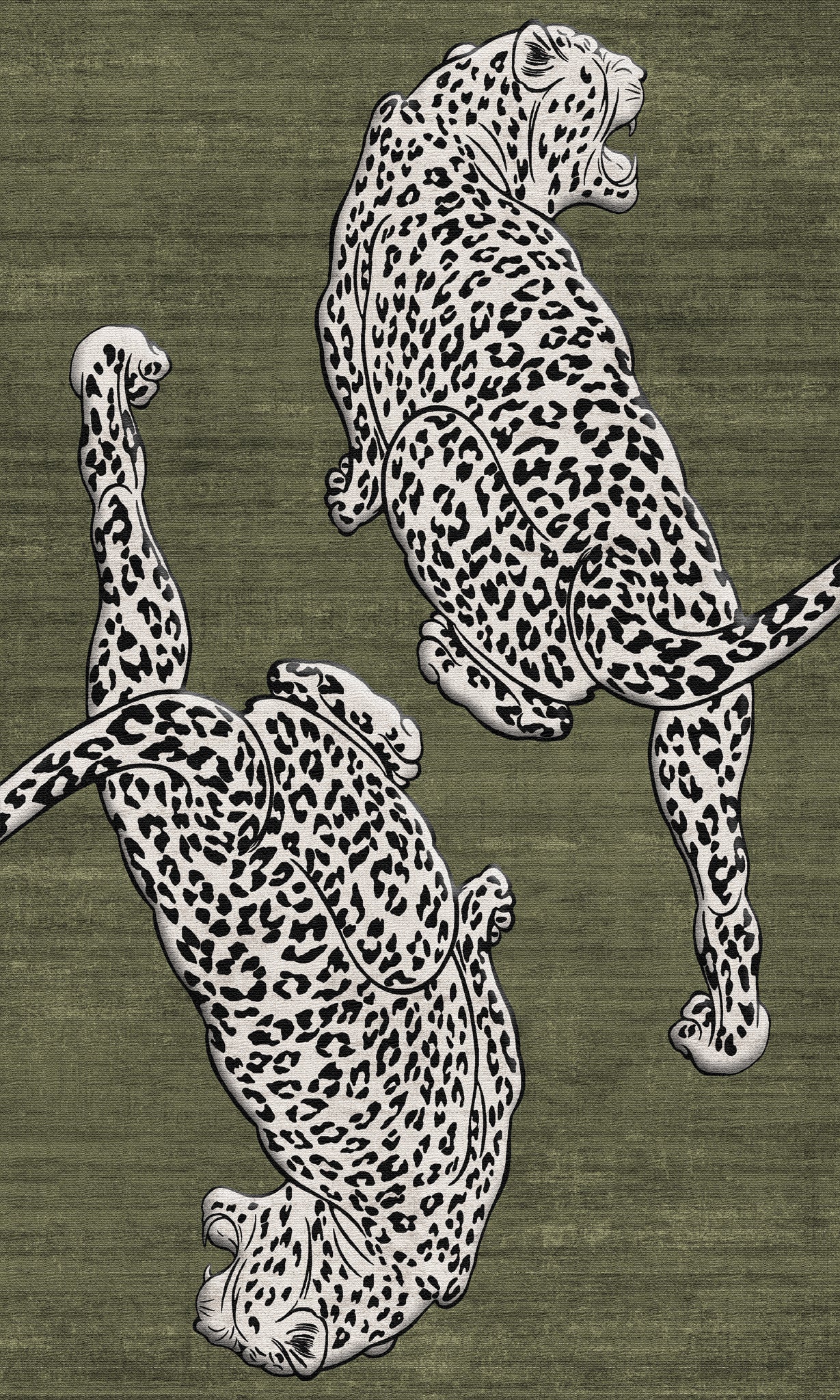 Cyrus Gewagter Teppich mit Leopardenmuster