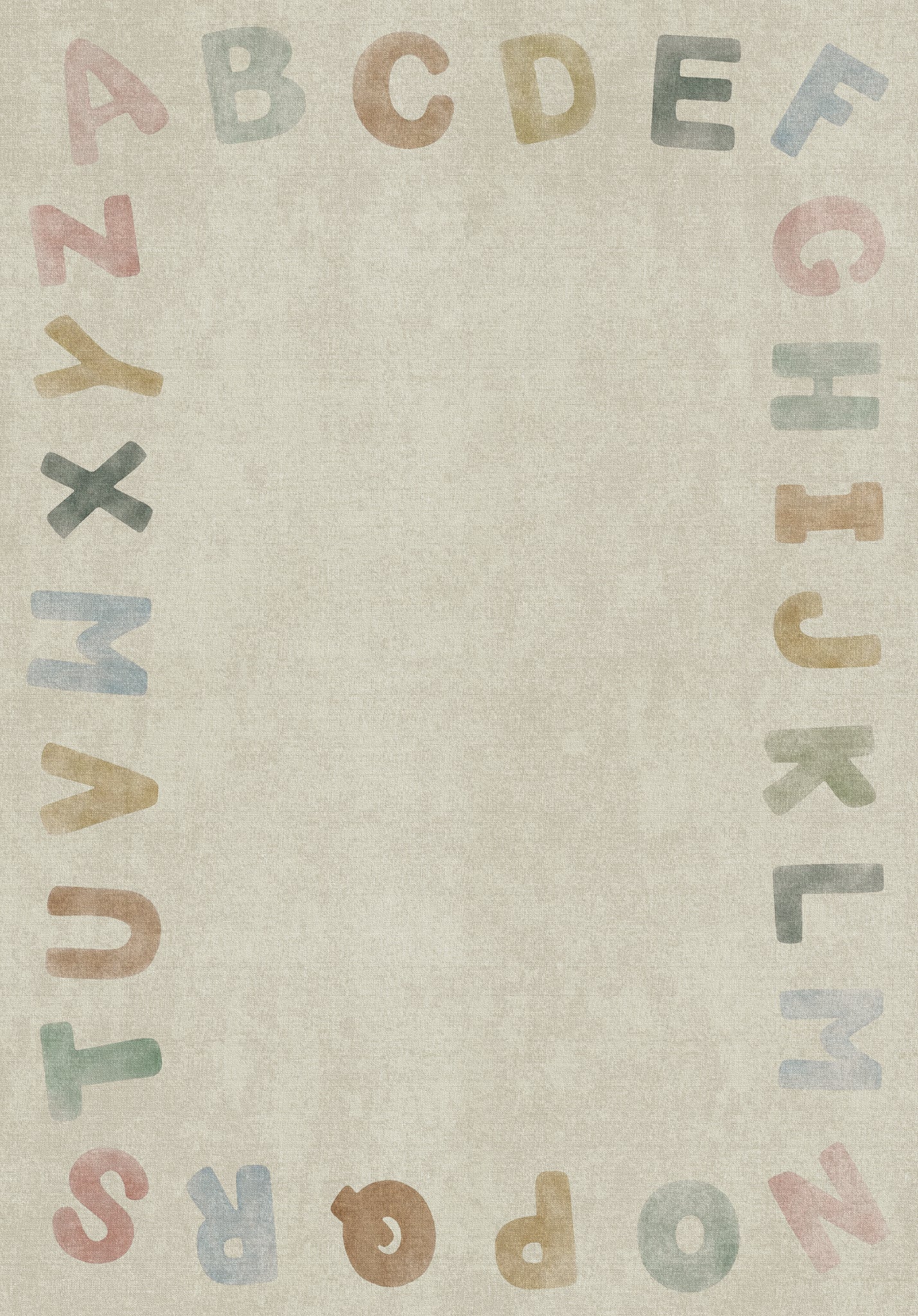 Izzy Alphabet Border Rug