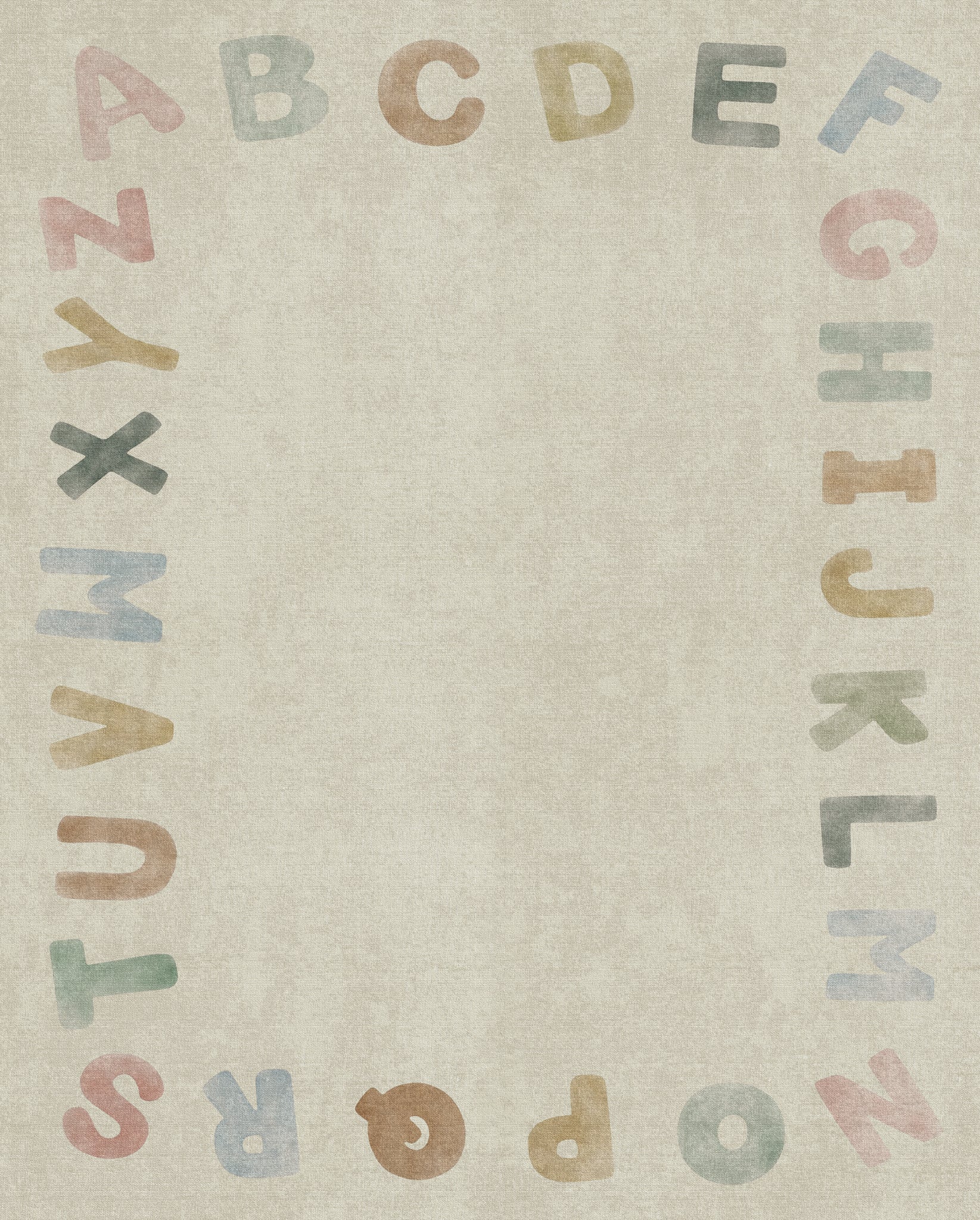 Izzy Χαλί με αλφάβητο στα σύνορα