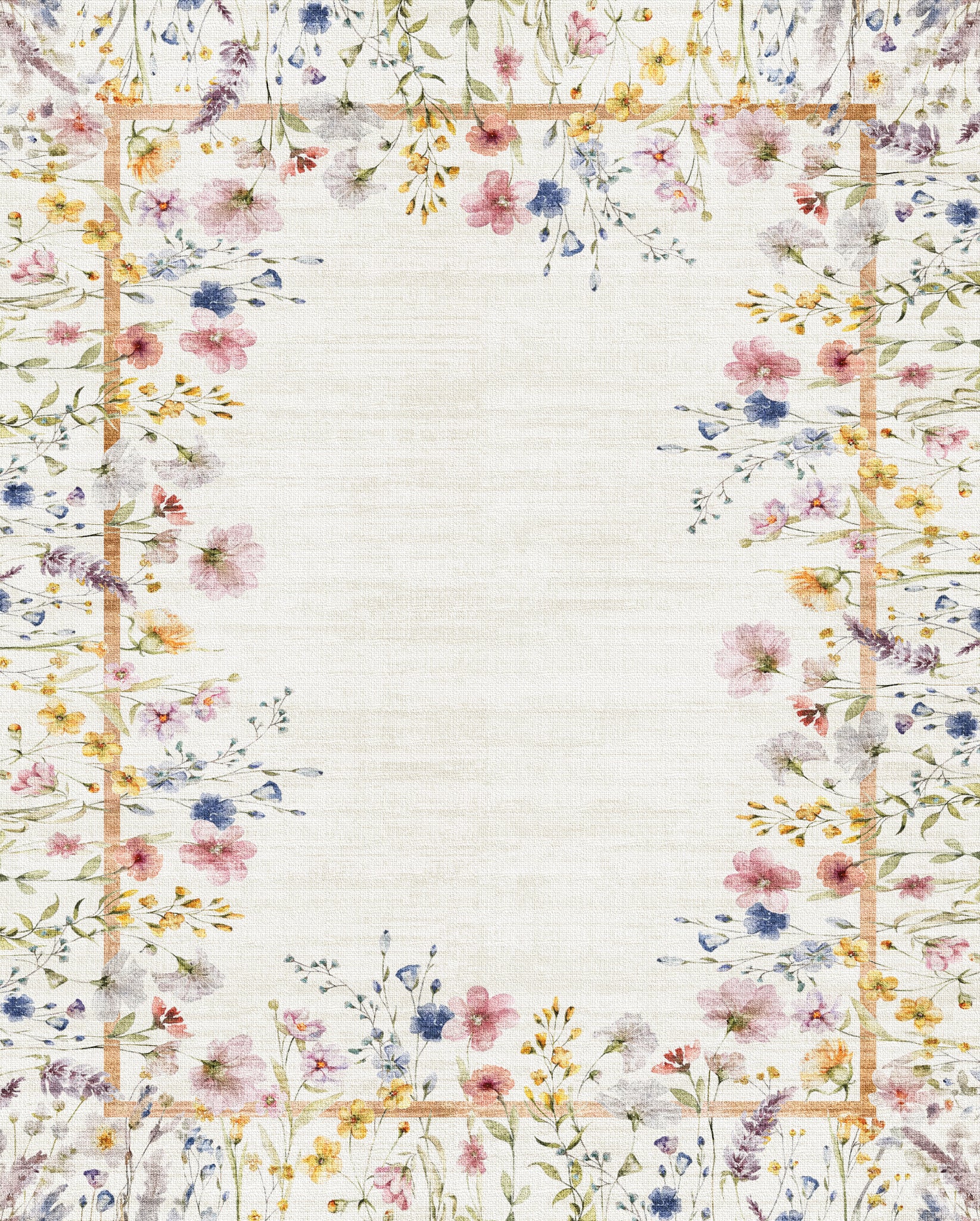 Anna Botanisk matta med ram