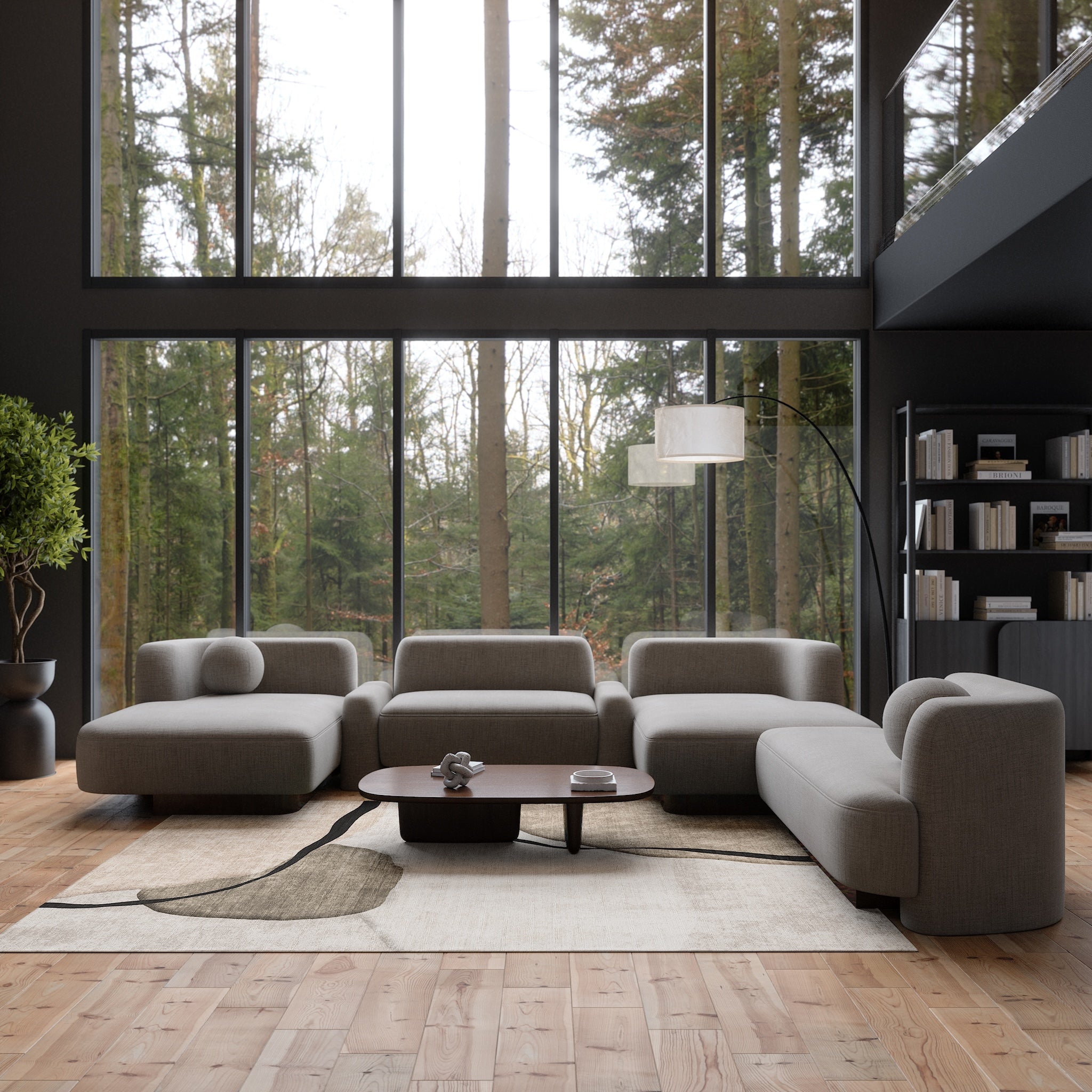 Gemma Abstrakt form-tæppe