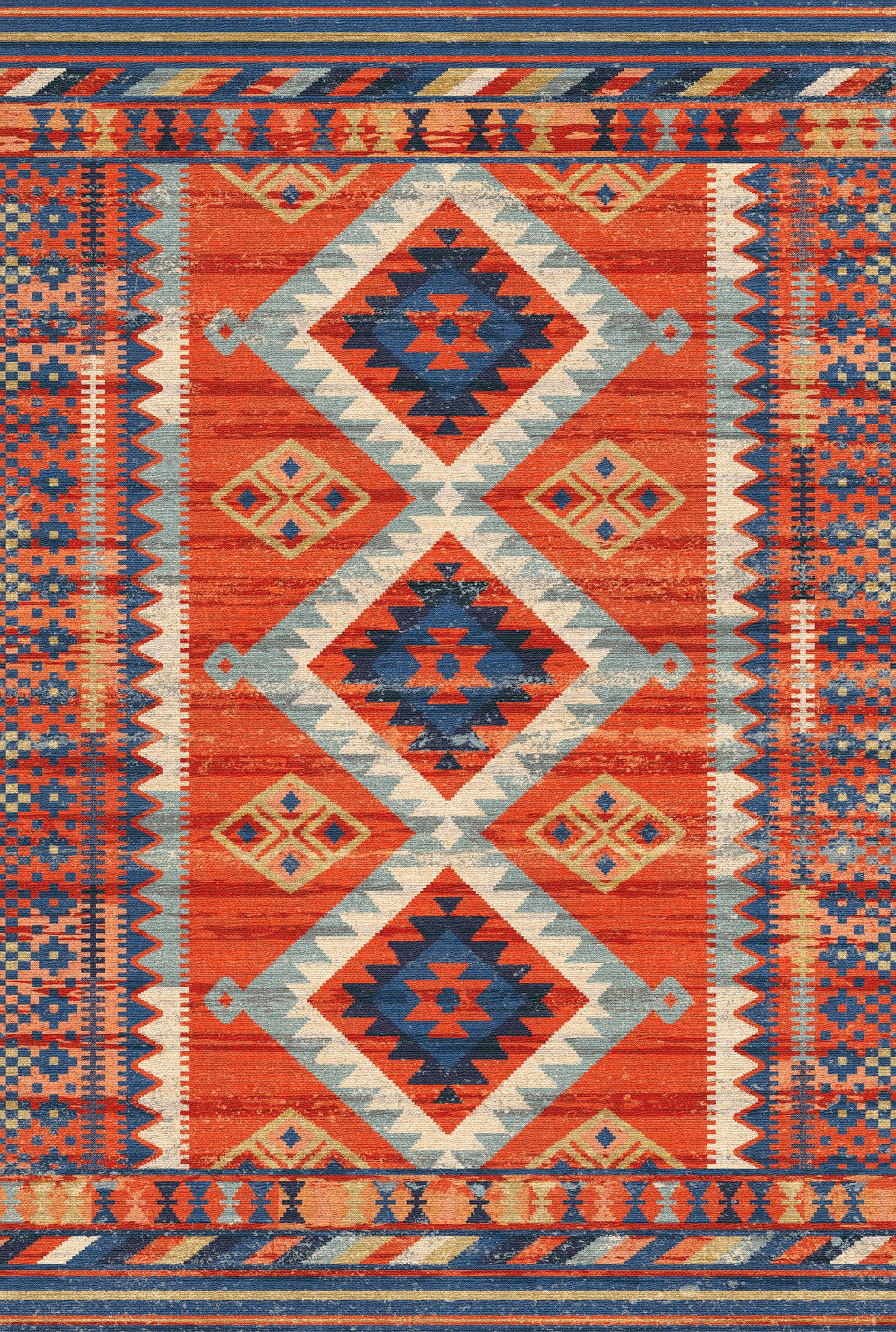 Suri Tribal Geometric Rug