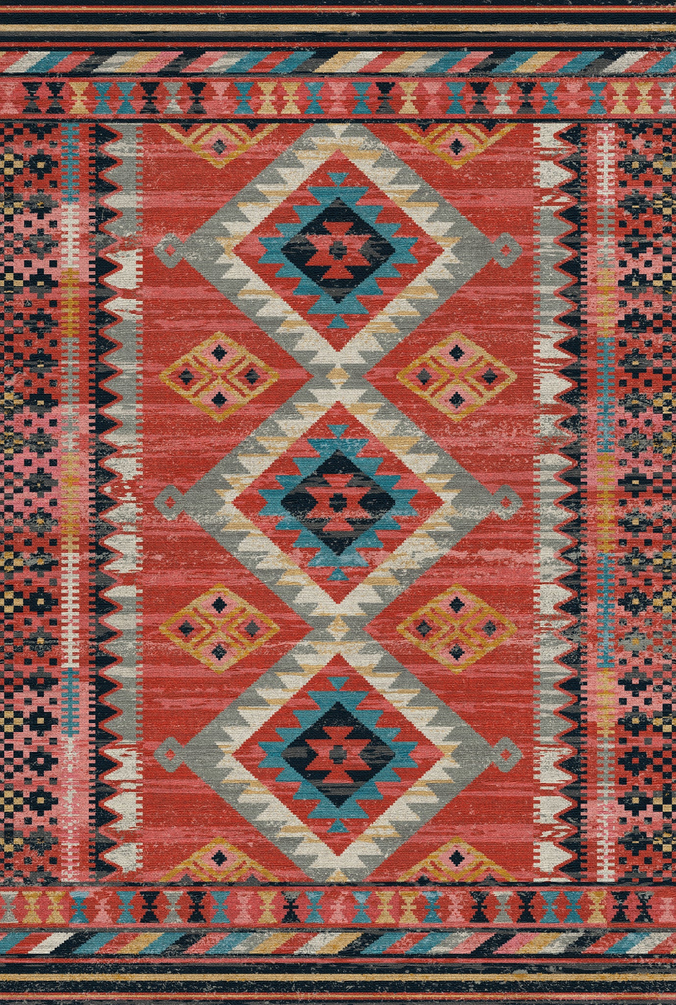 Suri Tribal Geometric Rug