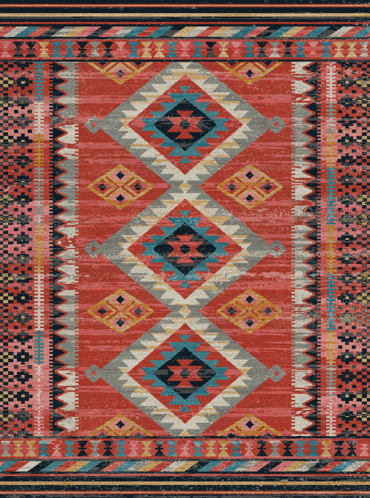 Suri Tribal Geometric Rug