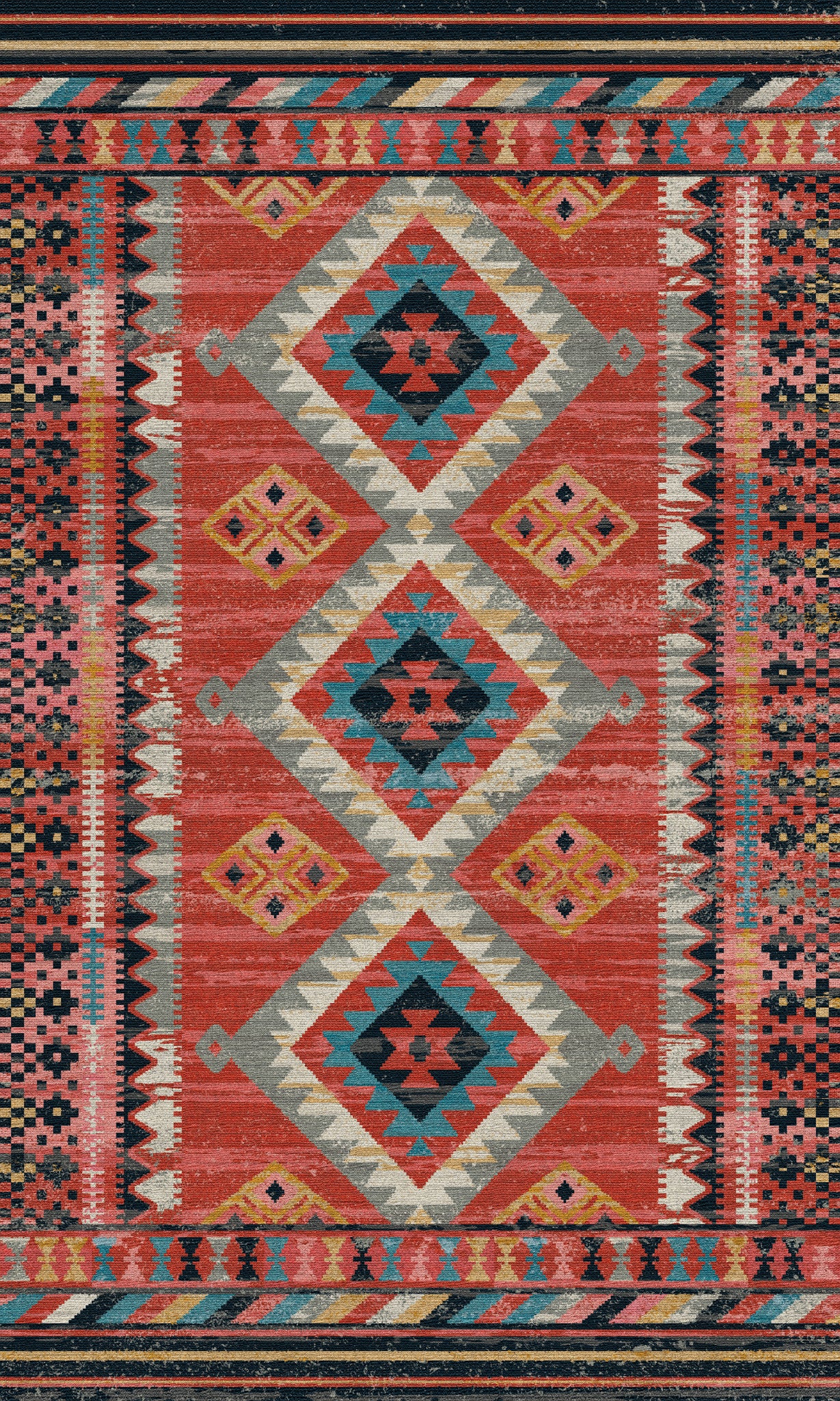 Suri Tribal Geometric Rug