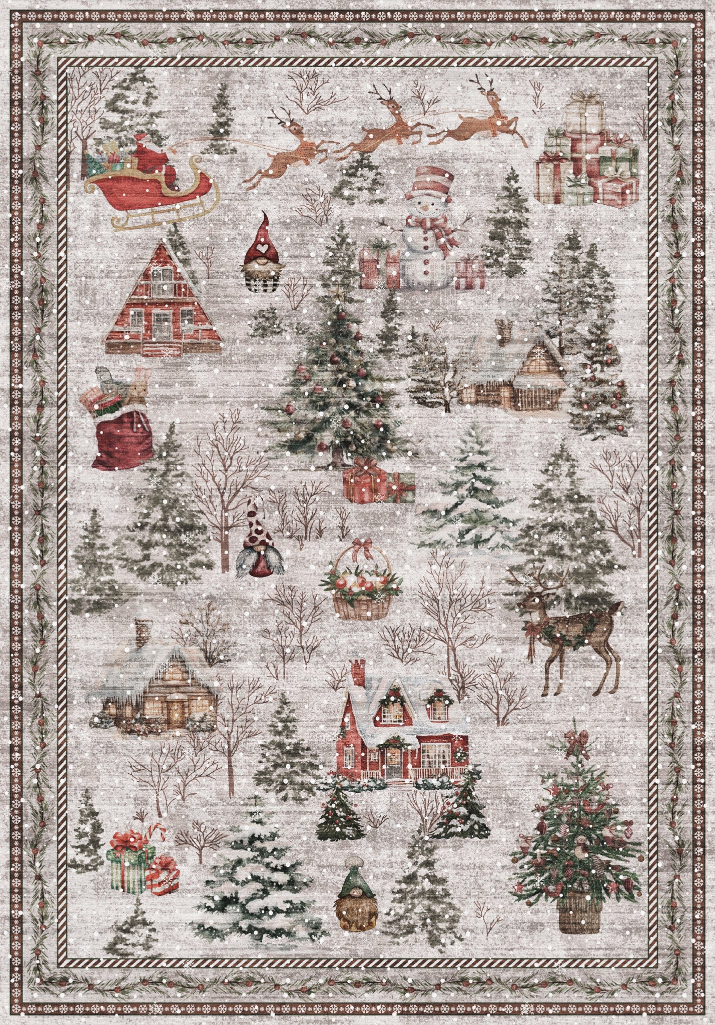 Merry Килим за коледно село