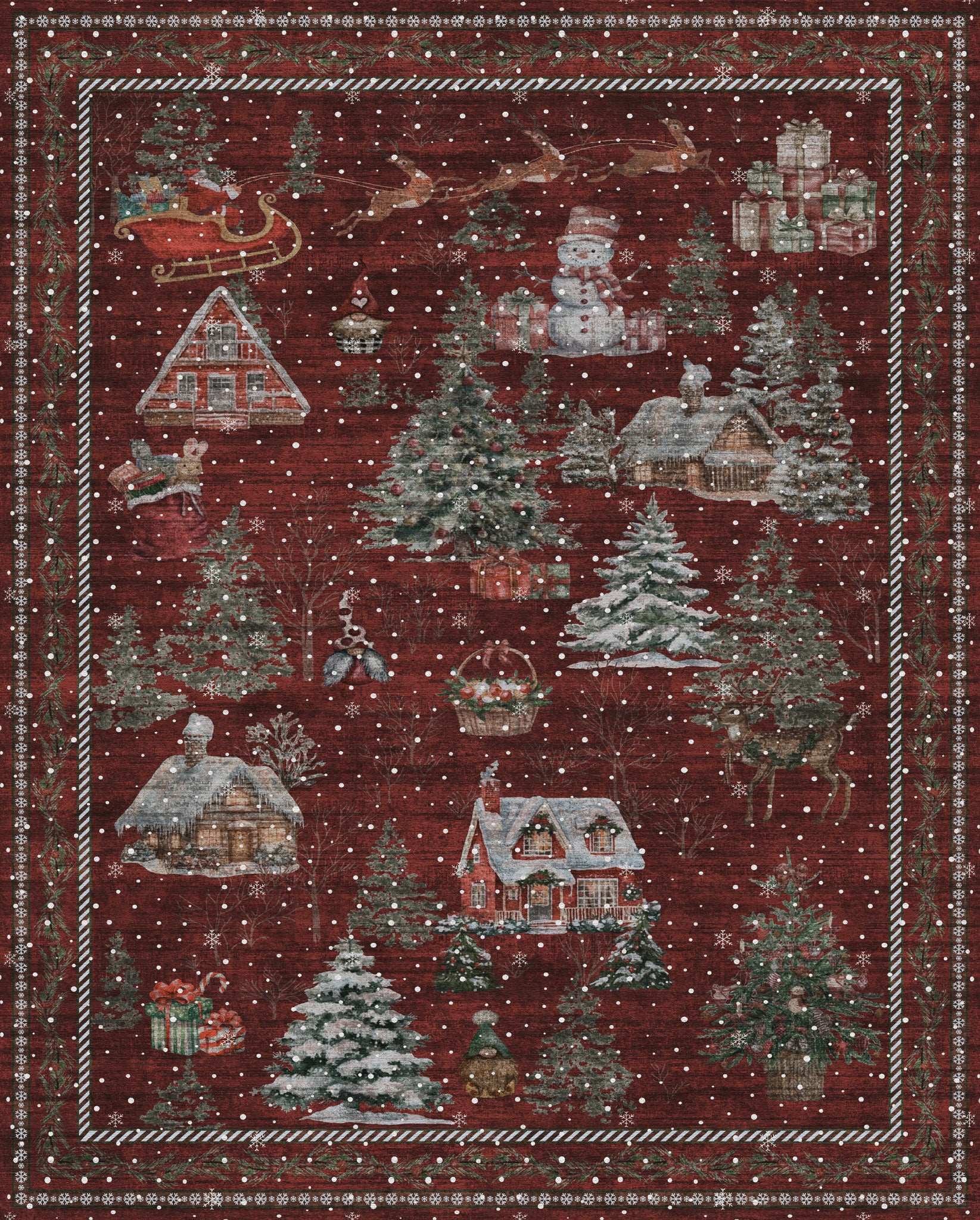 Merry Килим за коледно село