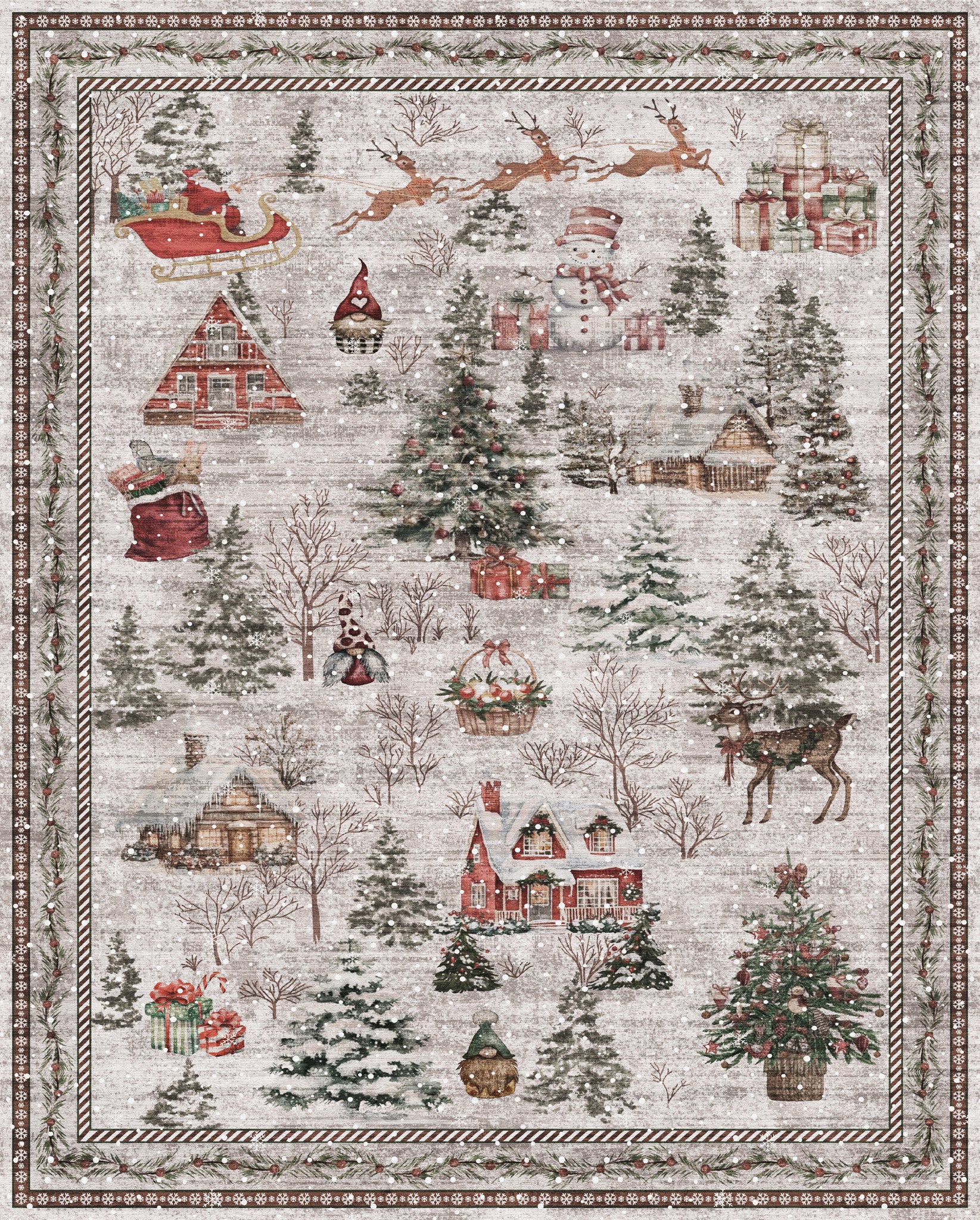 Merry Килим за коледно село