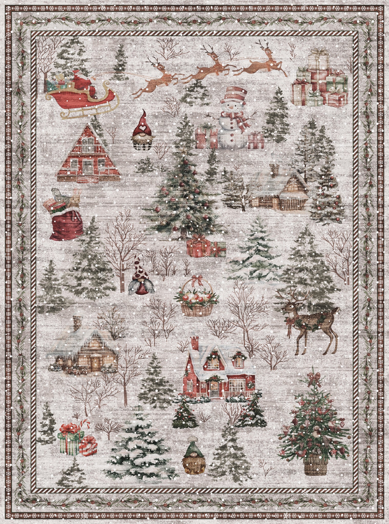 Merry Килим за коледно село