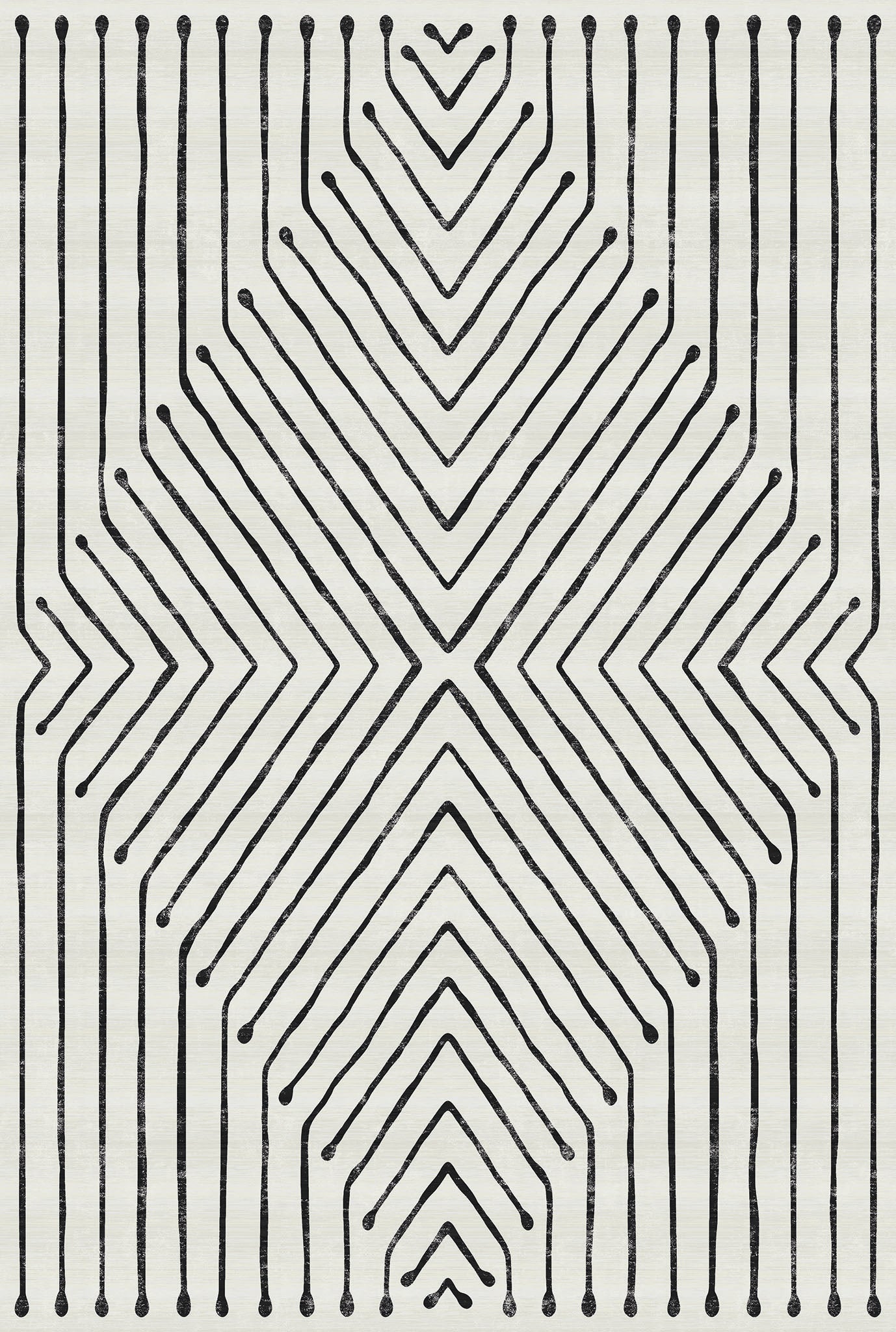 Aira Geometriskt Linjemönster Matta