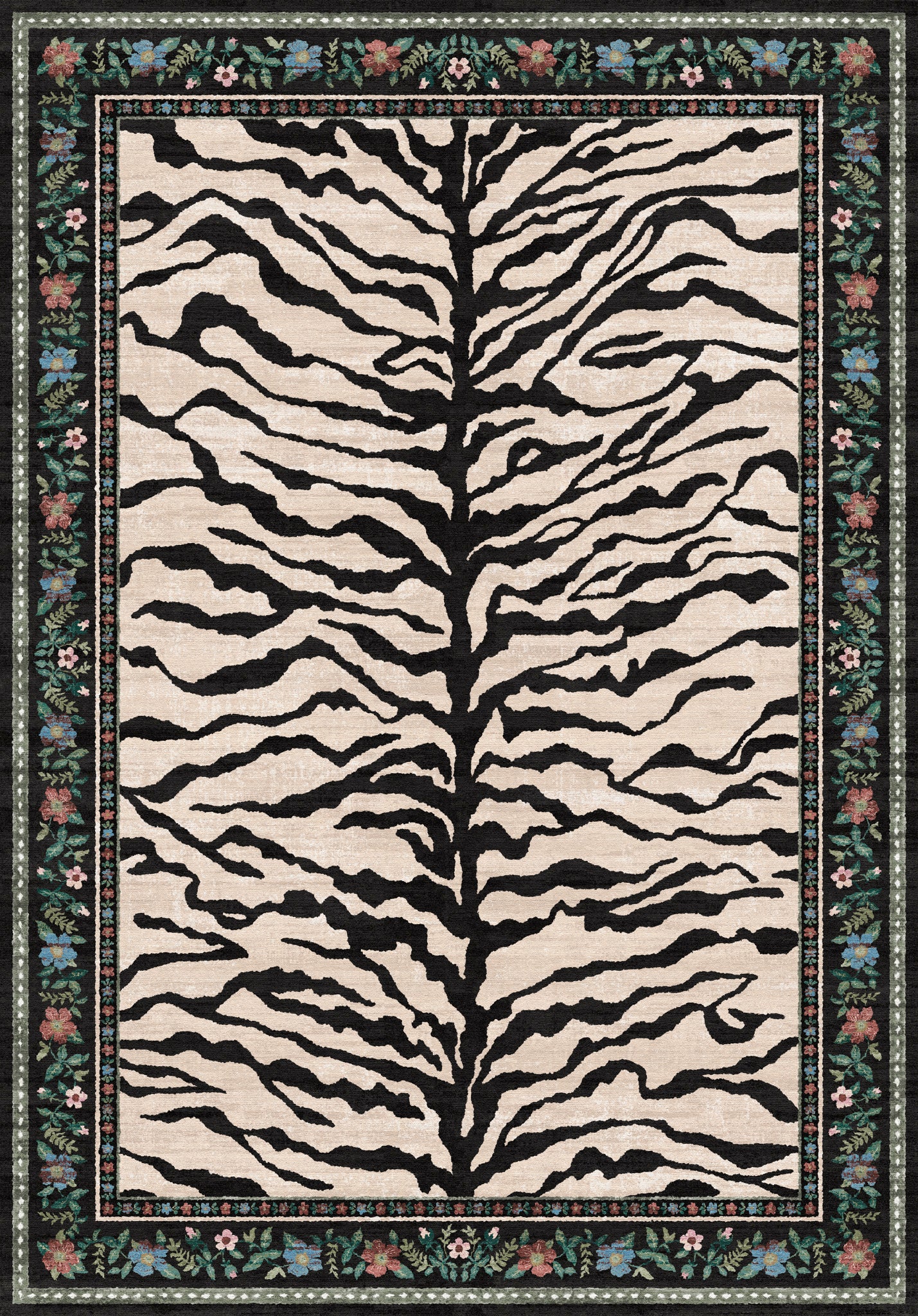 Ludvic Vintage Tiger Floral Rug