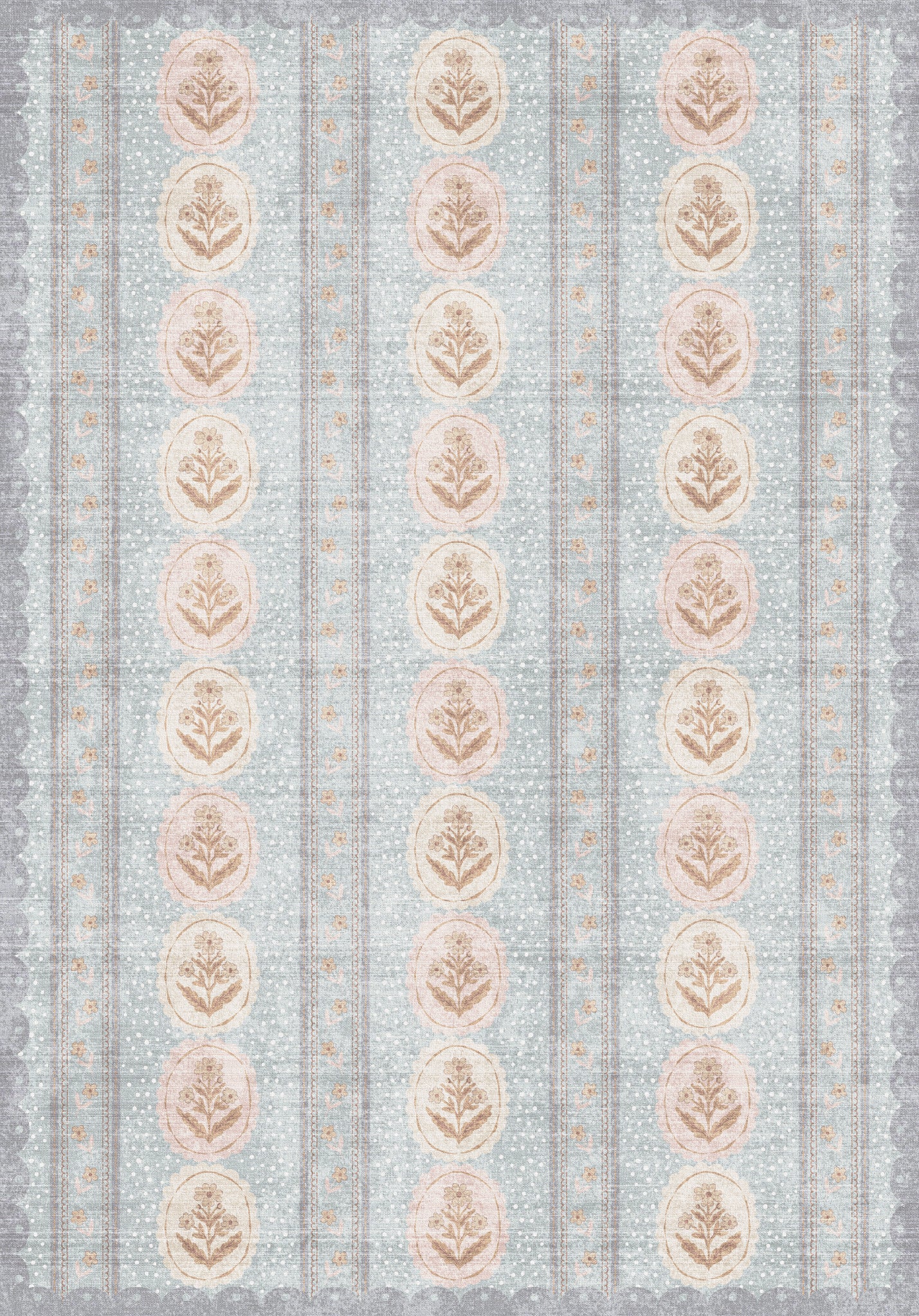 Lilia Soft Floral Medallion Rug