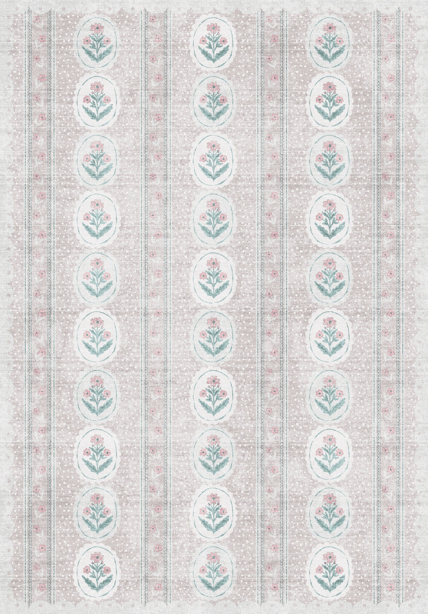 Lilia Minkštas gėlių medaliono kilimas