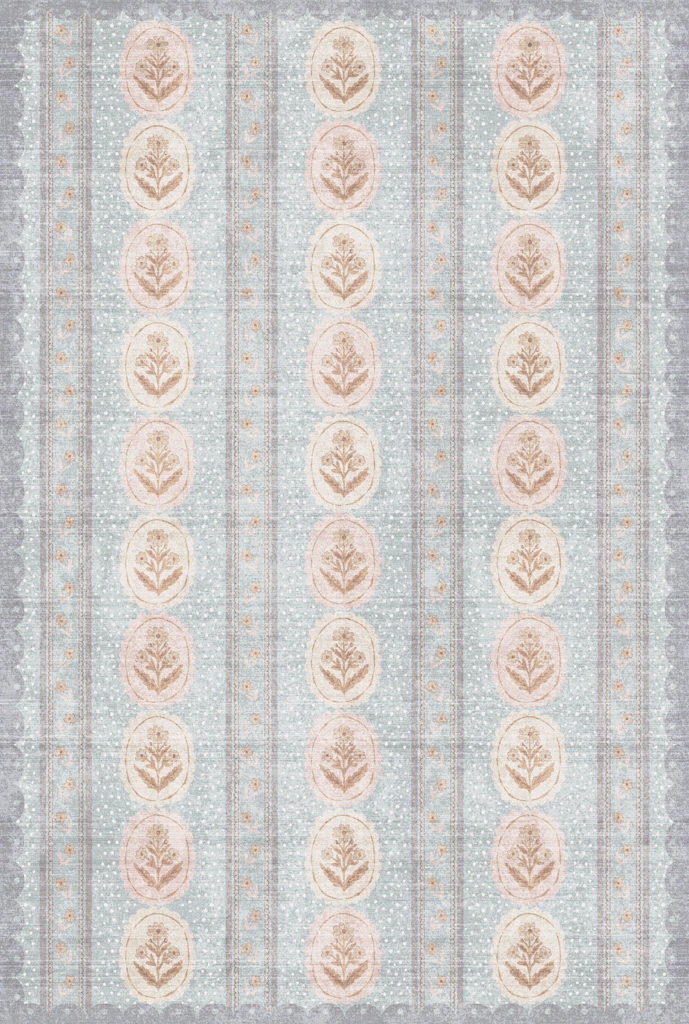 Lilia Soft Floral Medallion Rug