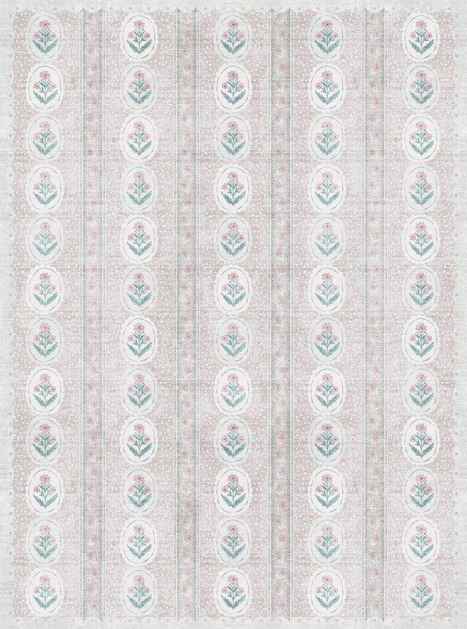 Lilia Minkštas gėlių medaliono kilimas