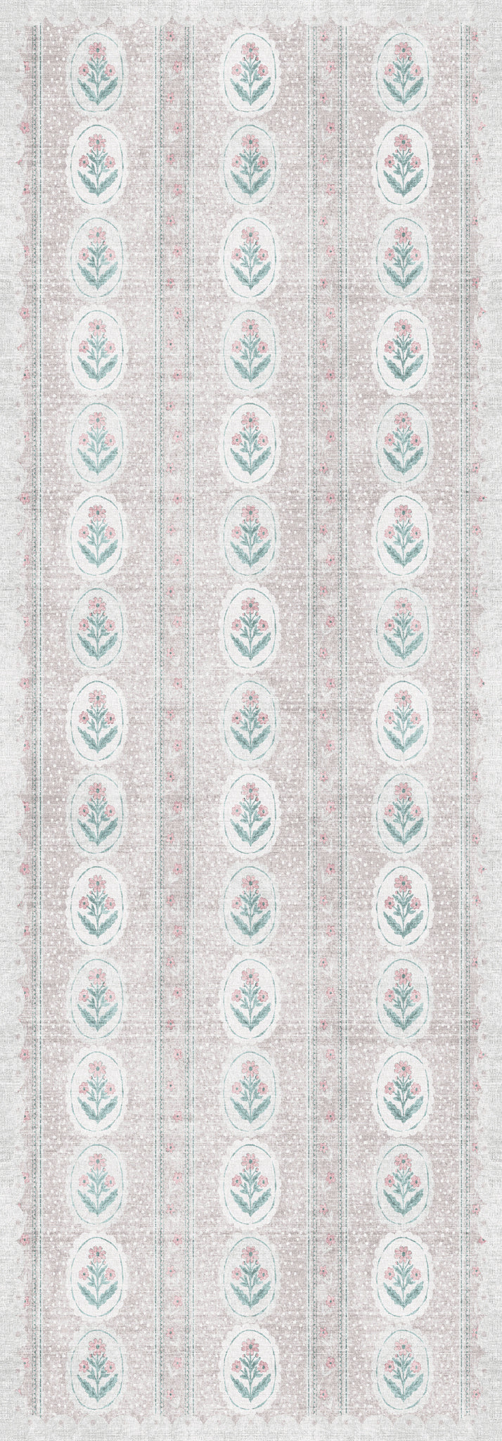 Lilia Minkštas gėlių medaliono kilimas