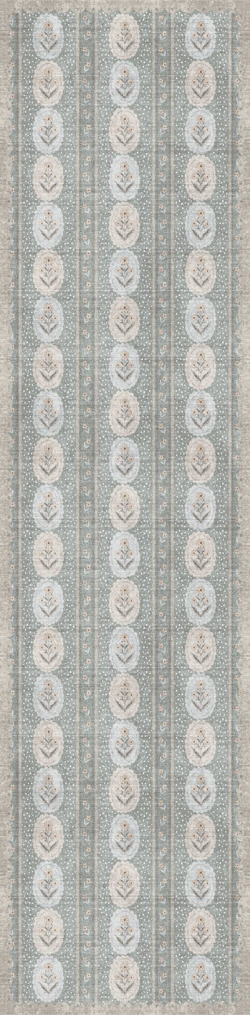 Lilia Minkštas gėlių medaliono kilimas