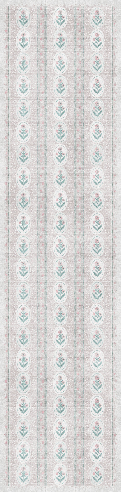 Lilia Minkštas gėlių medaliono kilimas