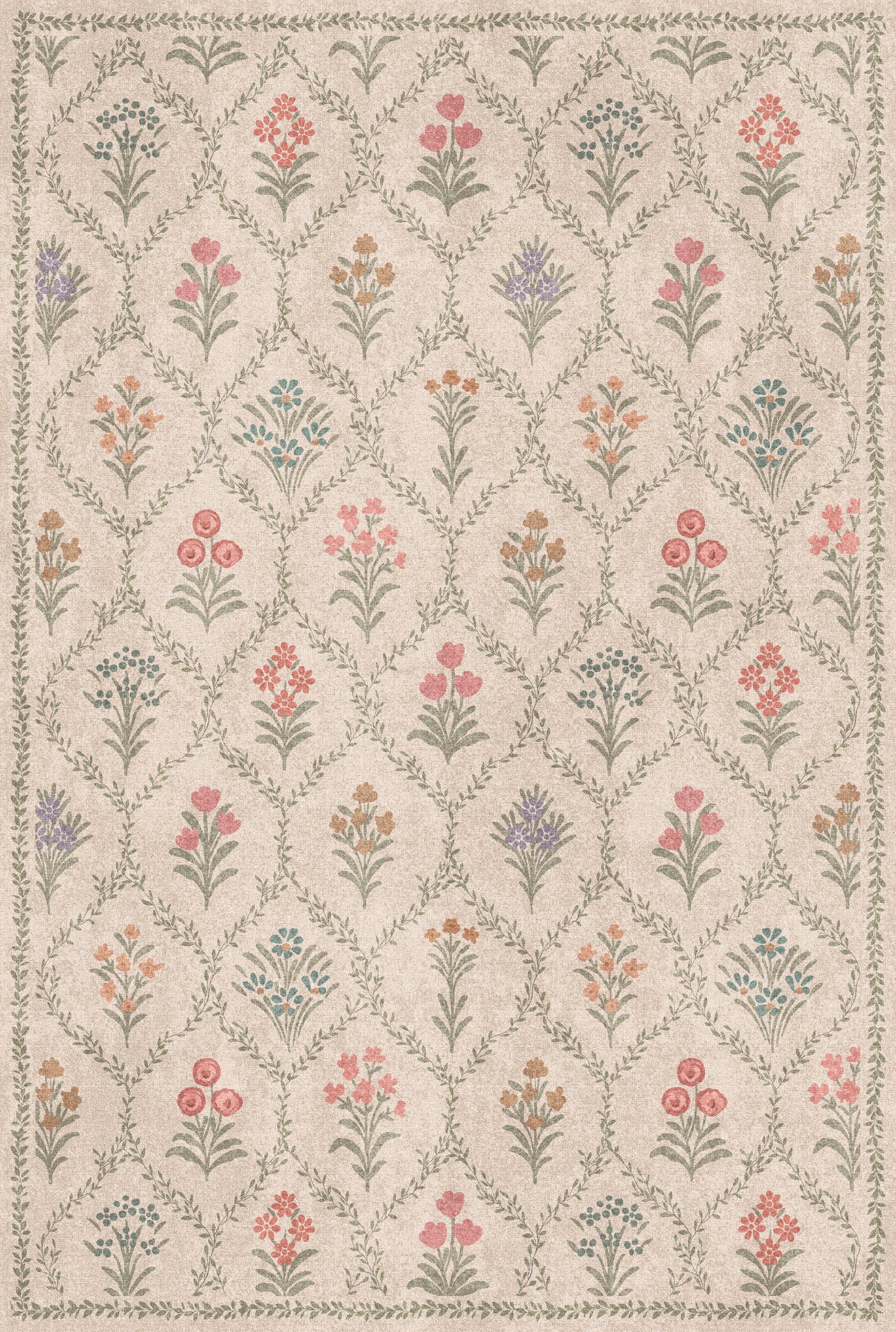Millie Vintage Bloemen Tuinkleed