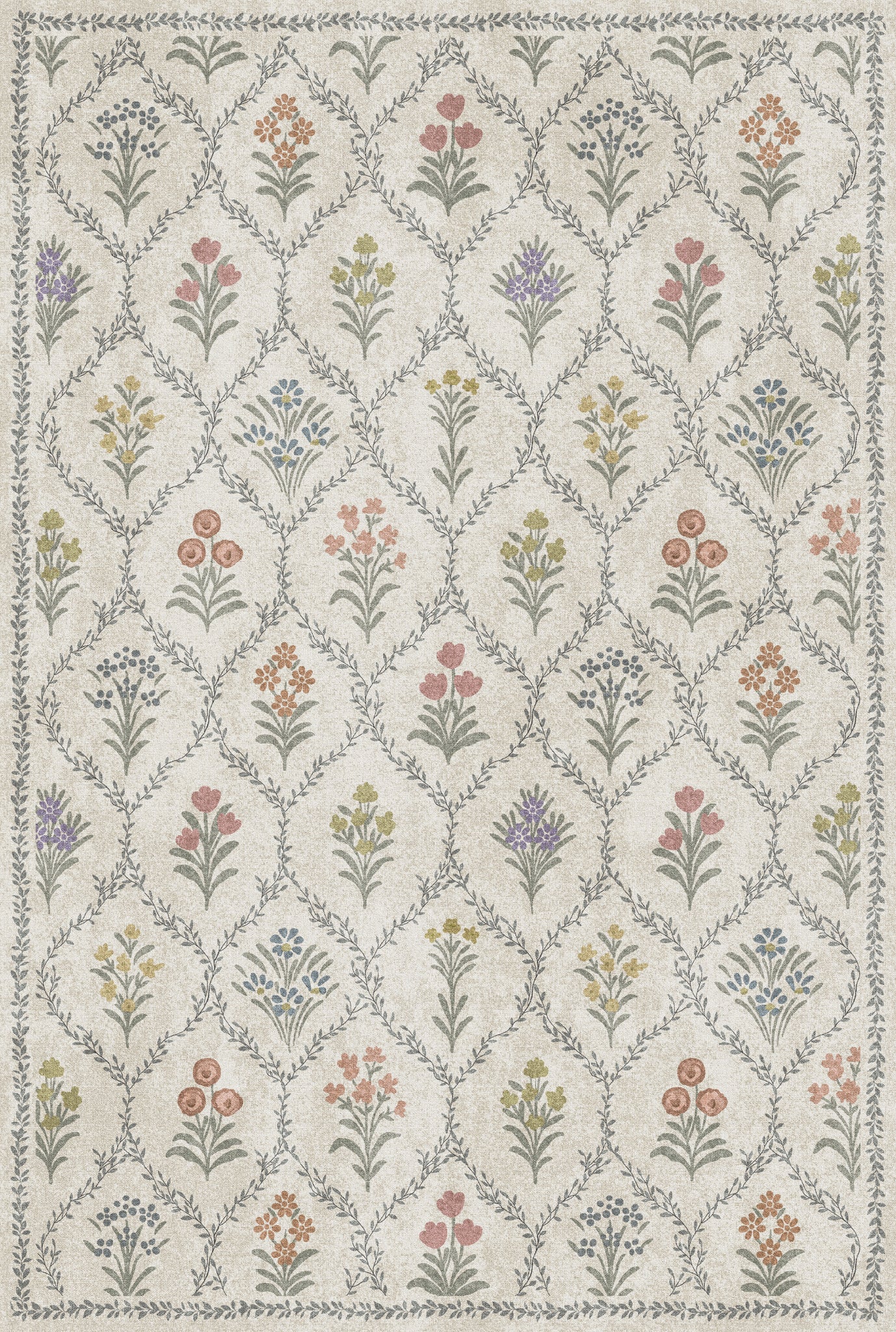 Millie Senovinis gėlių sodo kilimas