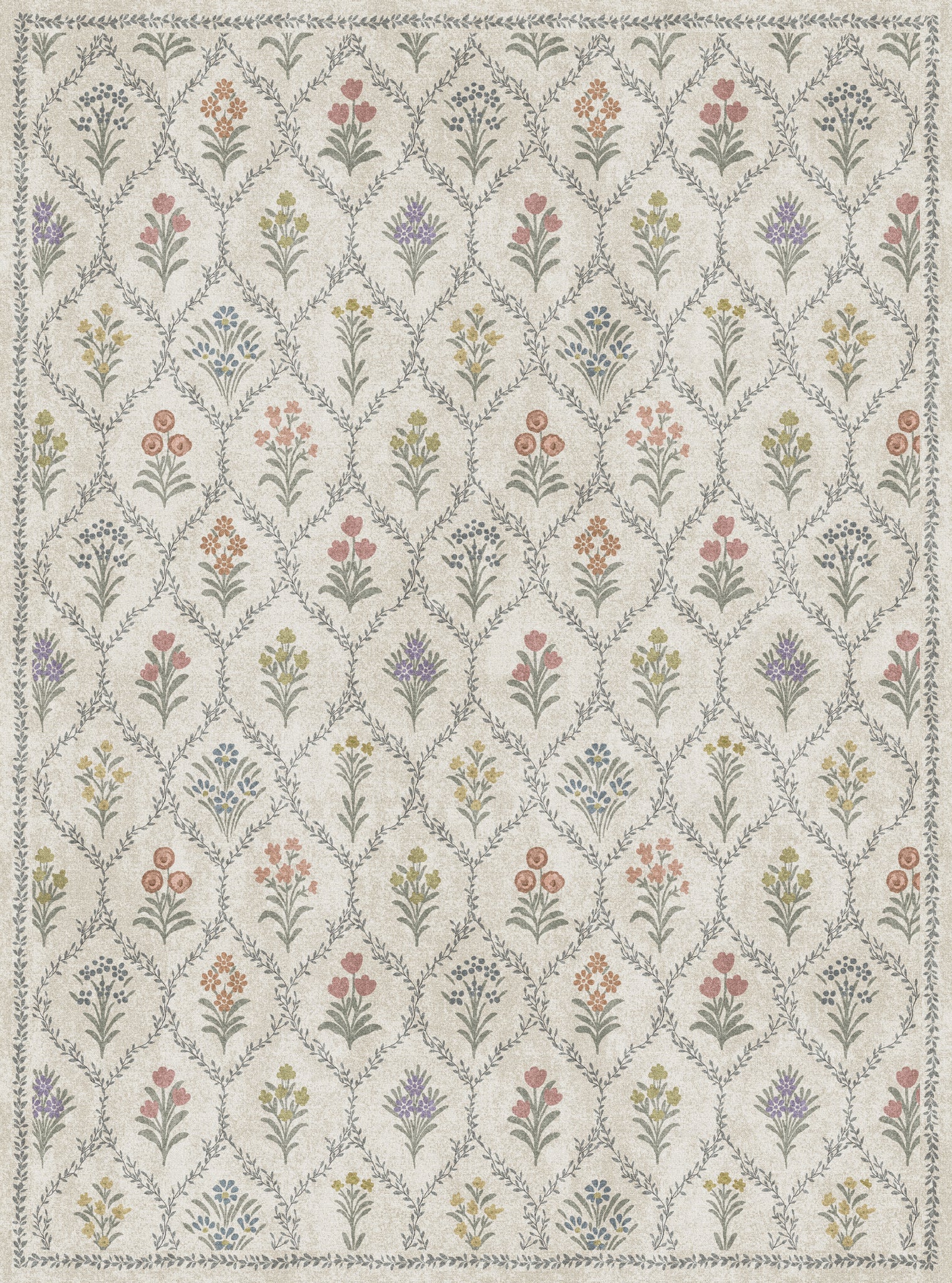 Millie Senovinis gėlių sodo kilimas