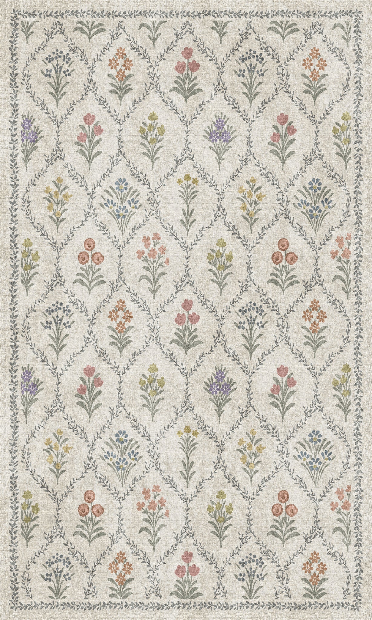 Millie Vintage Bloemen Tuinkleed
