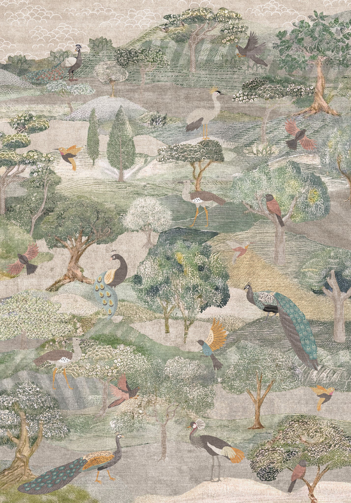 Elodie Vintage Scenic Garden Rug