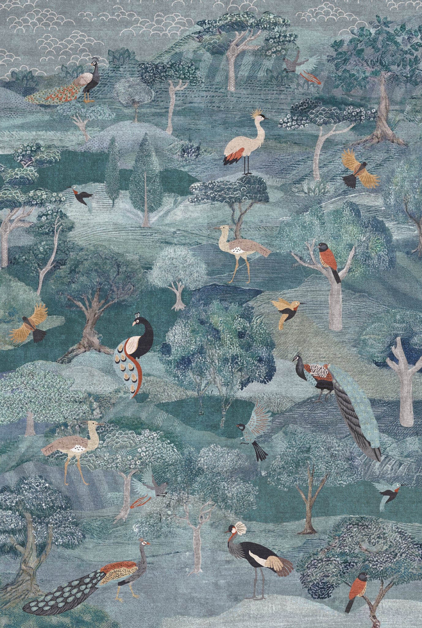 Elodie Vintage Scenic Garden Rug