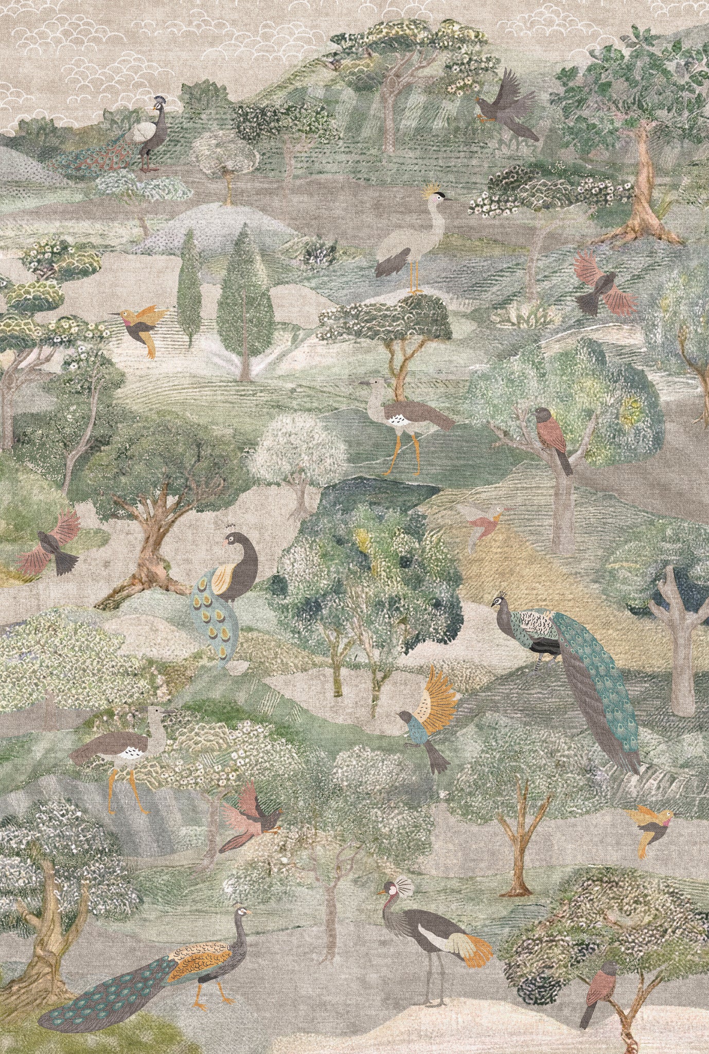 Elodie Vintage Scenic Garden Rug