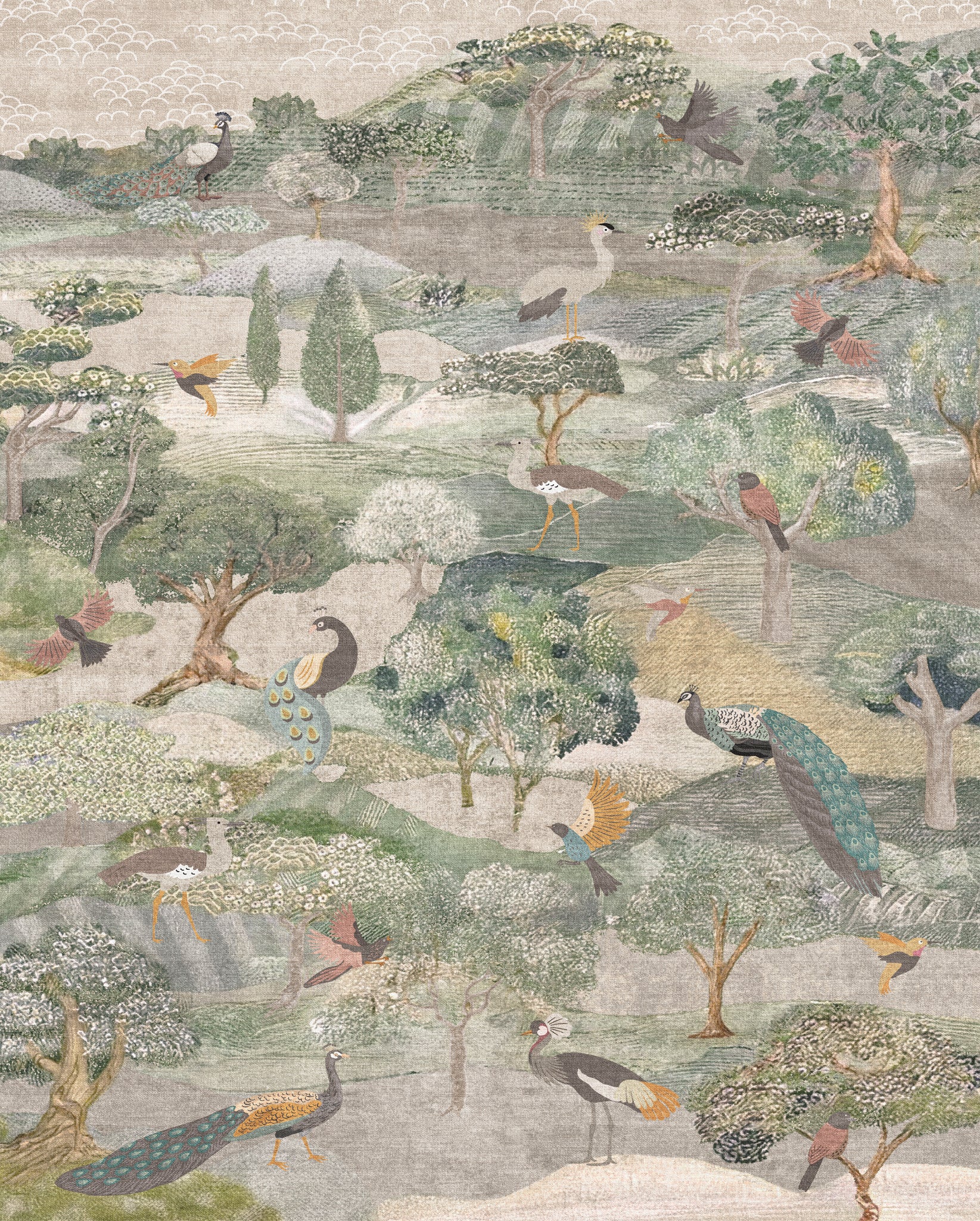 Elodie Vintage Scenic Garden Rug