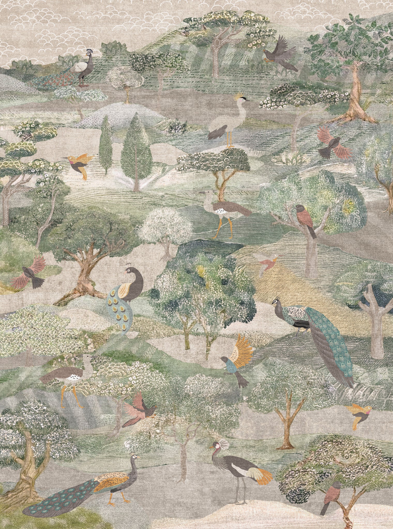 Elodie Vintage Scenic Garden Rug