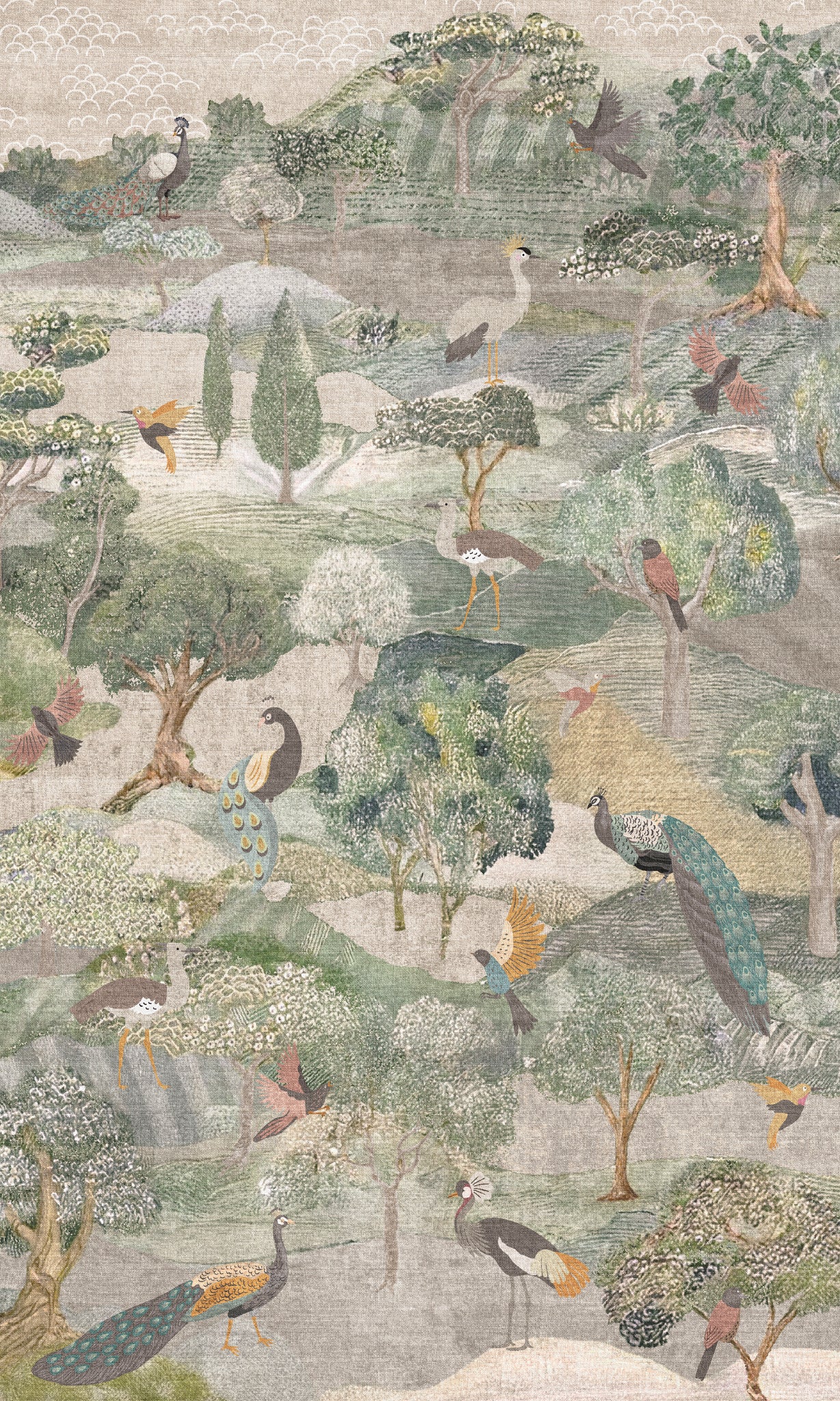 Elodie Vintage Scenic Garden Rug