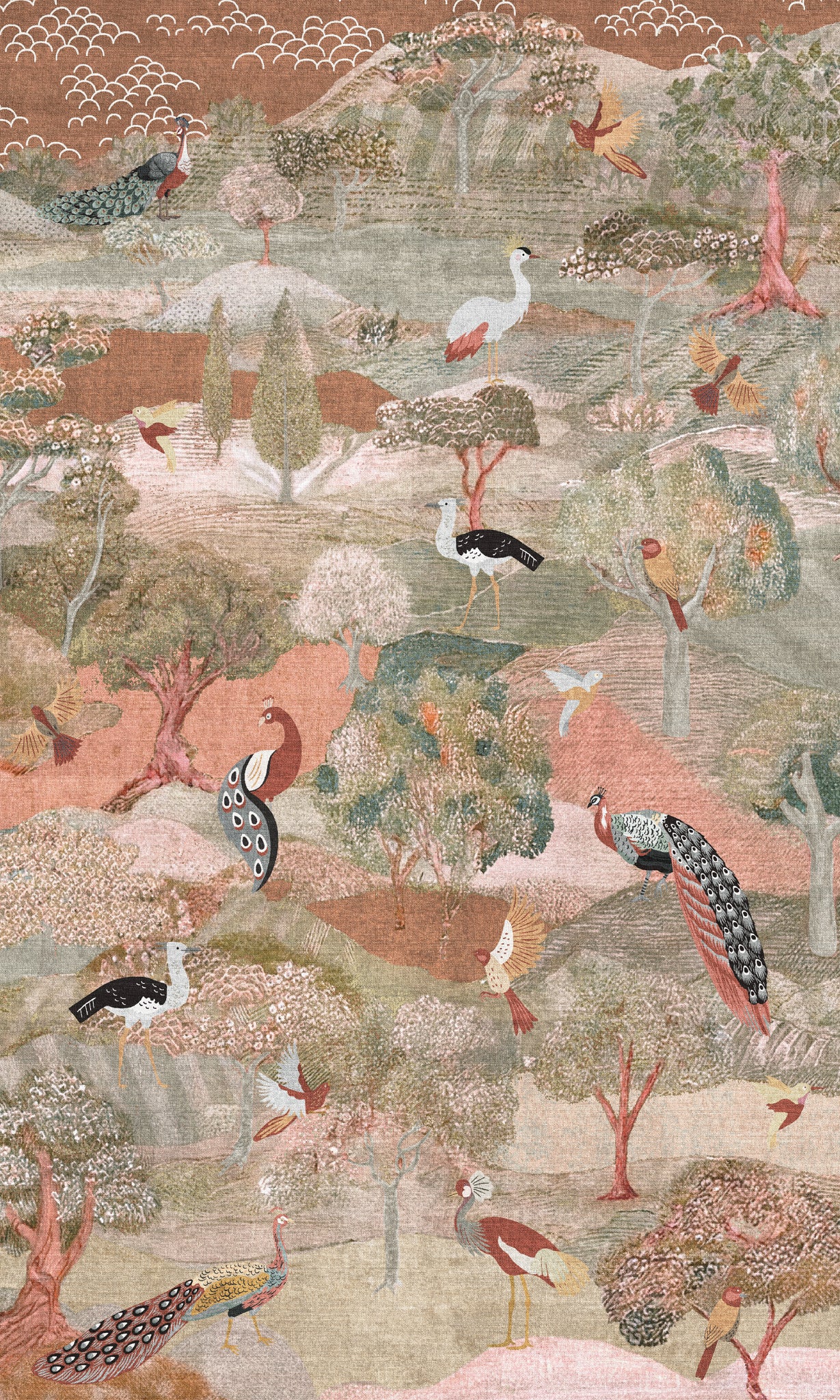 Elodie Vintage Scenic Garden Rug