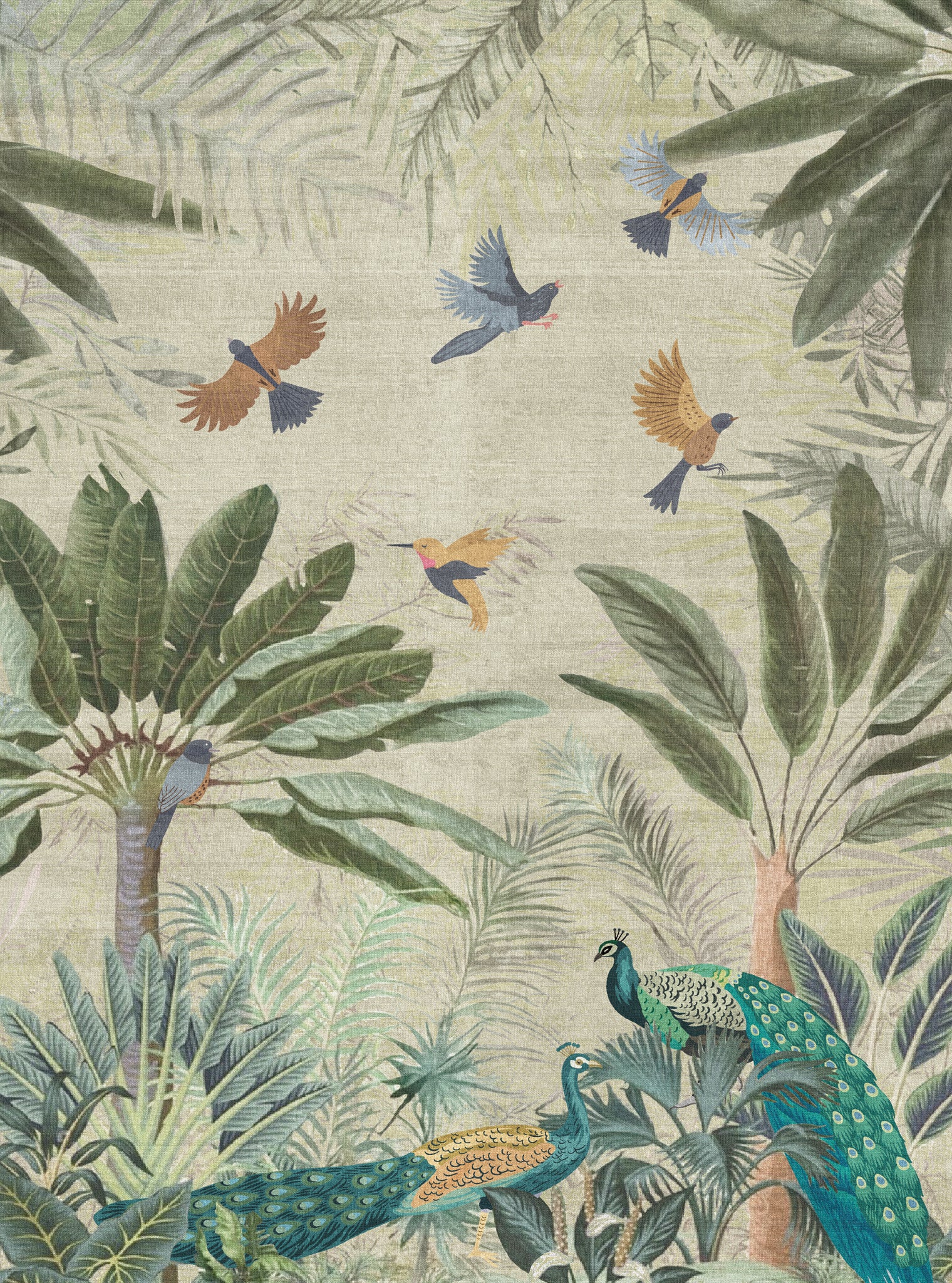 Ellis Tapis de jardin oiseaux tropicaux