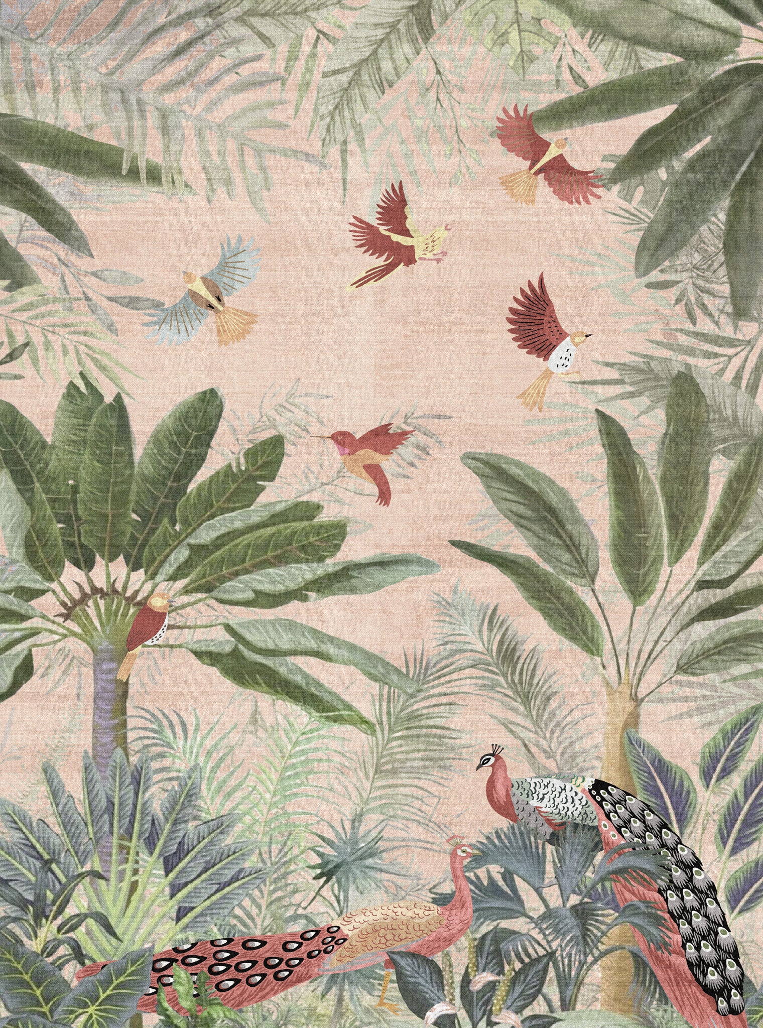 Ellis Tapis de jardin oiseaux tropicaux