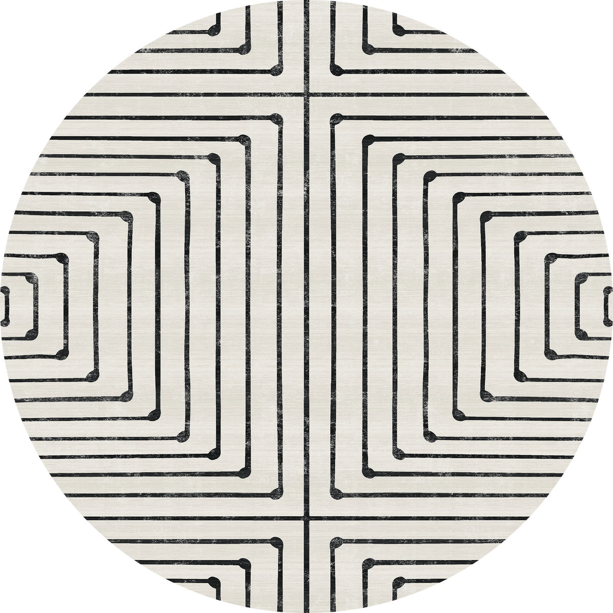 Olis Moderni Mustepisara Geometrinen Matto