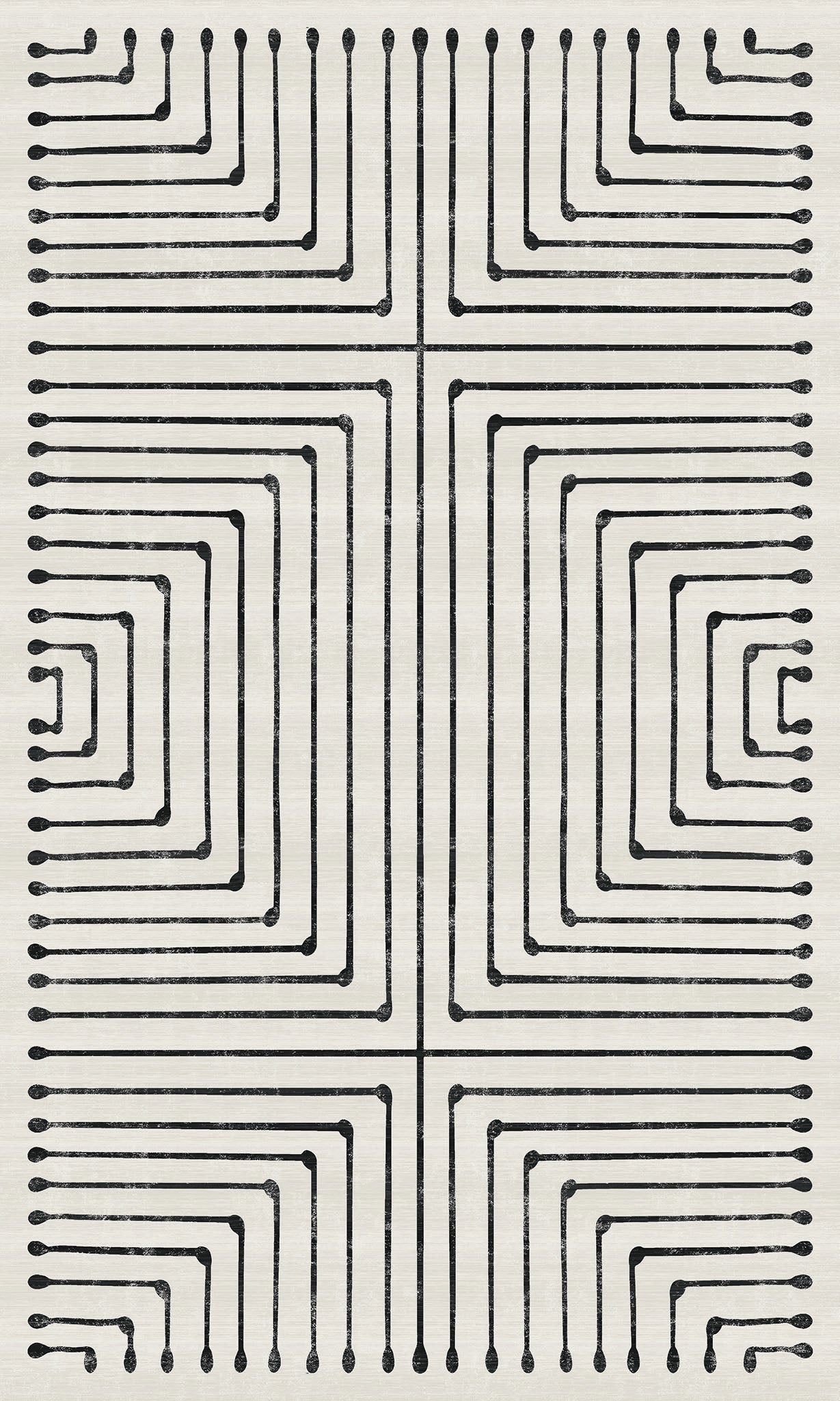 Olis Modern Inkdrop Geometric Rug