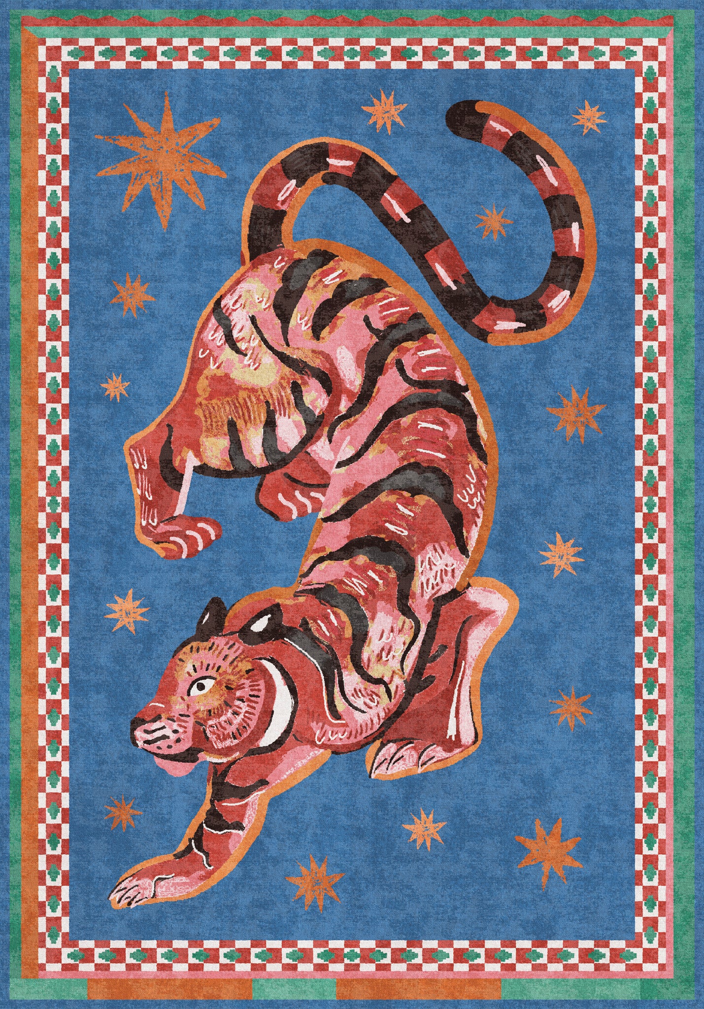 Kairo Celestial Tiger Print Rug