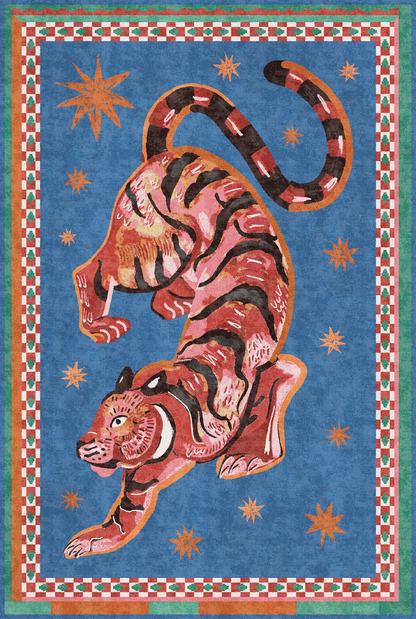 Kairo Celestial Tiger Print Rug