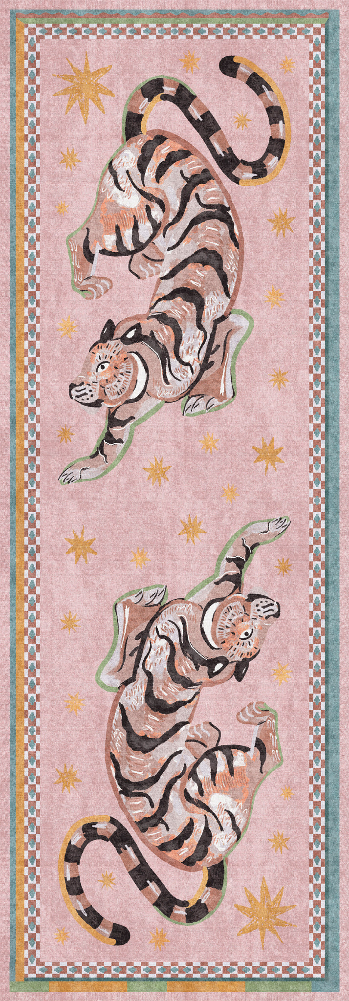 Kairo Tapis imprimé tigre céleste