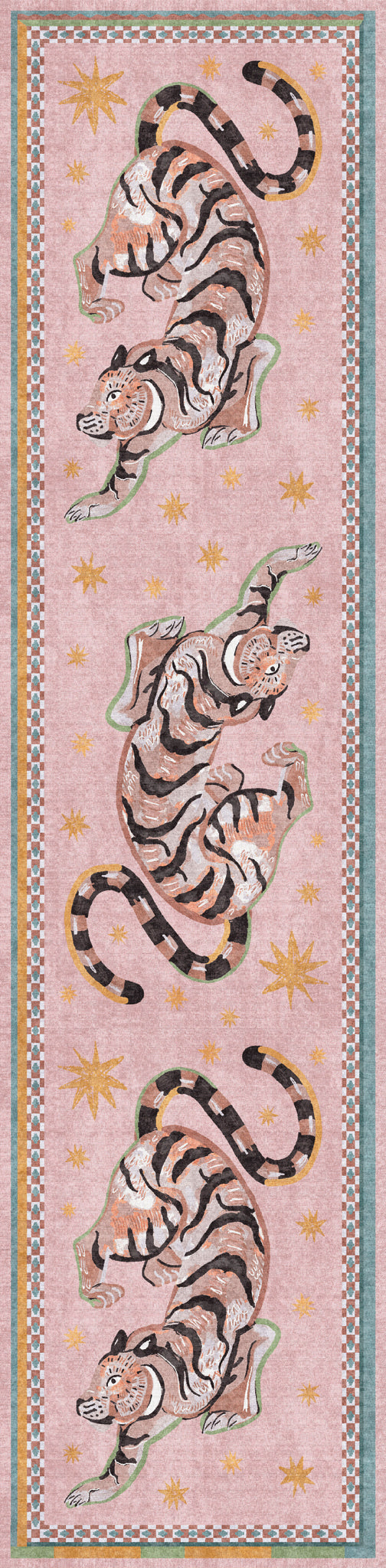Kairo Tapis imprimé tigre céleste