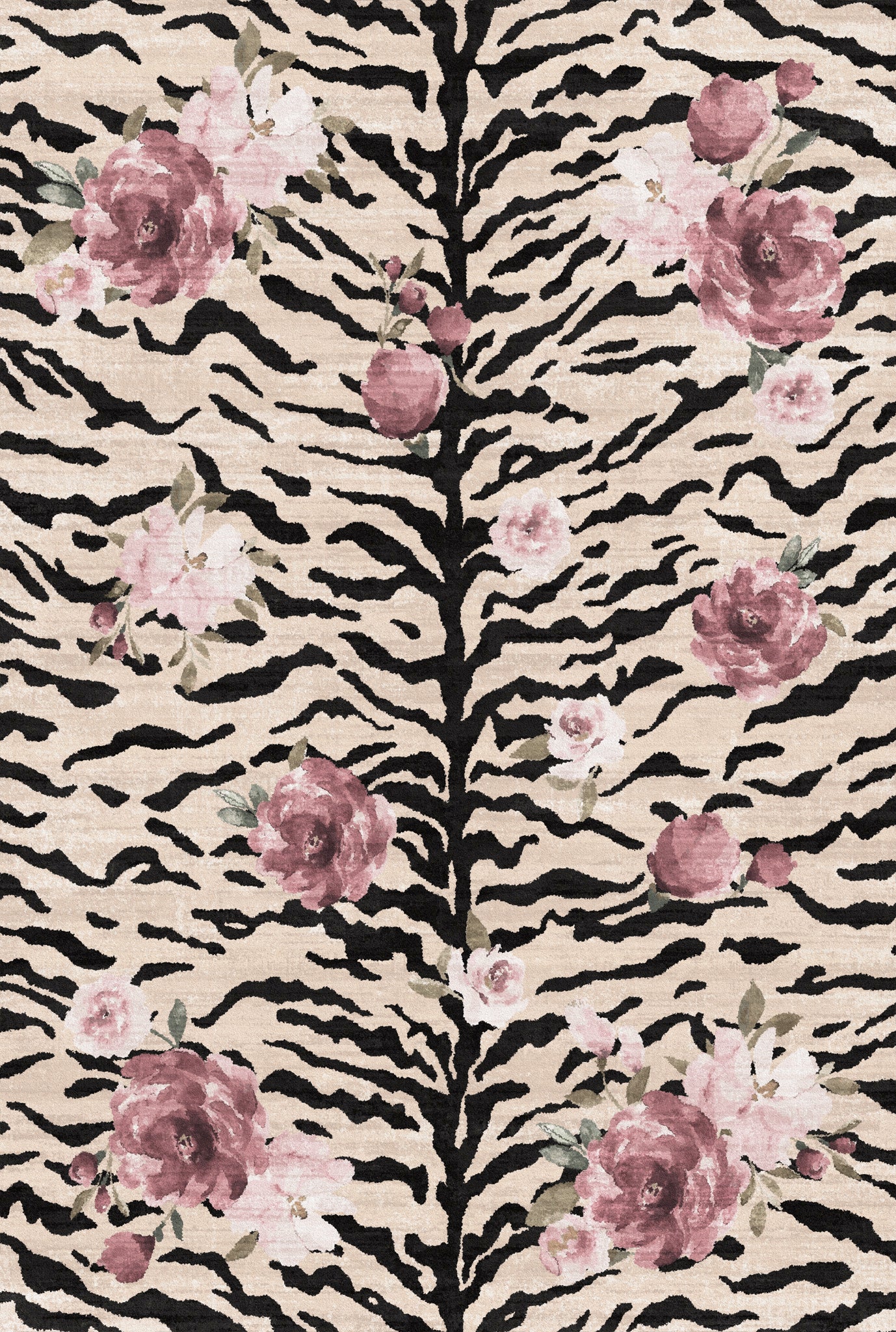 Tessa Gėlių zebro rašto kilimas