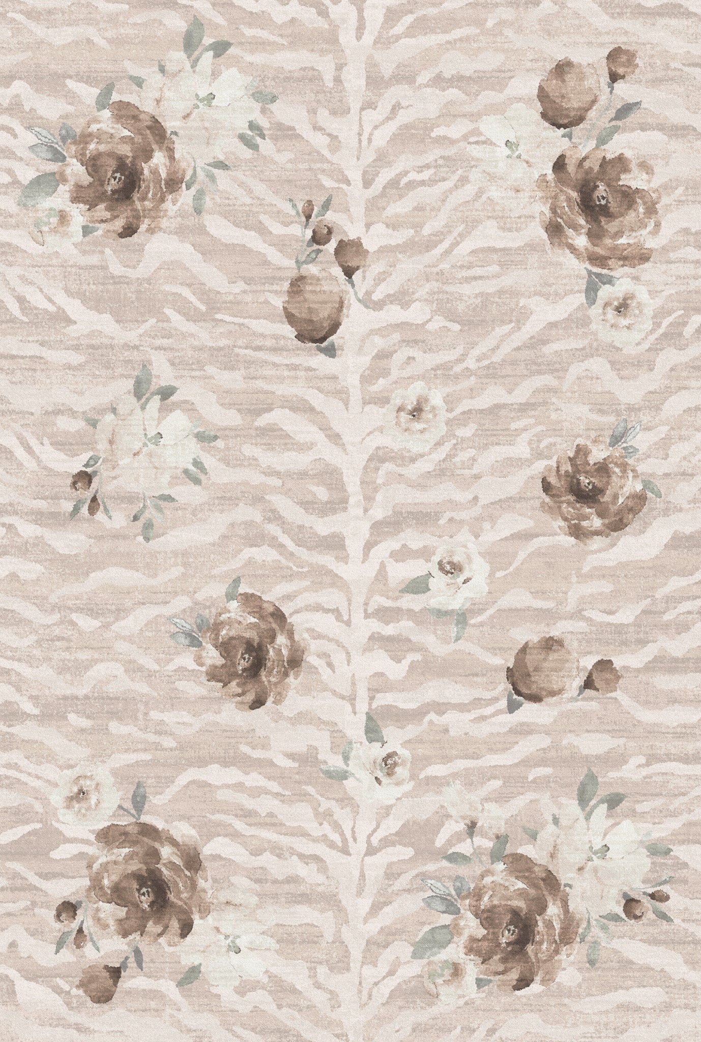 Tessa Covor cu model floral zebră
