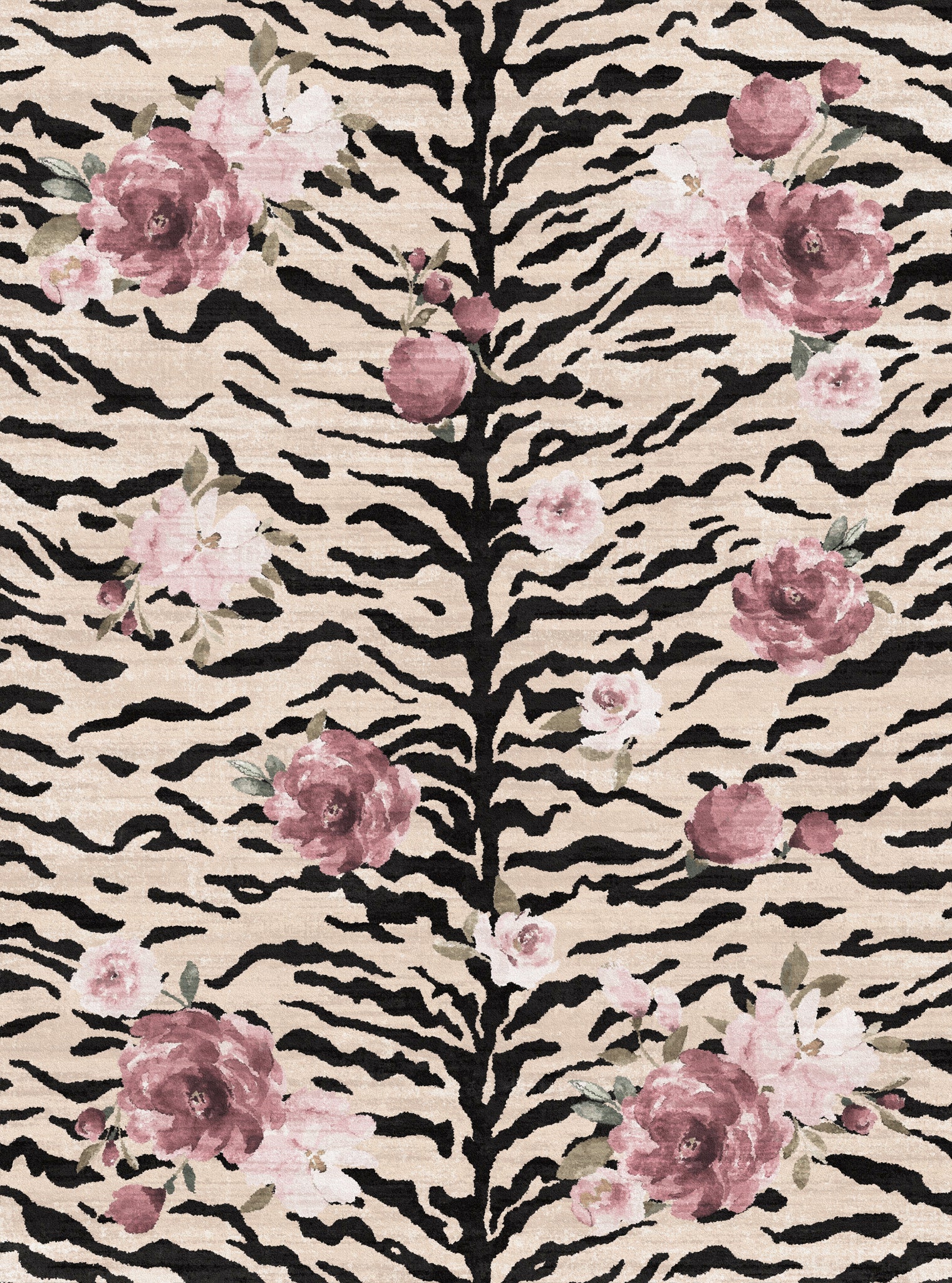 Tessa Gėlių zebro rašto kilimas