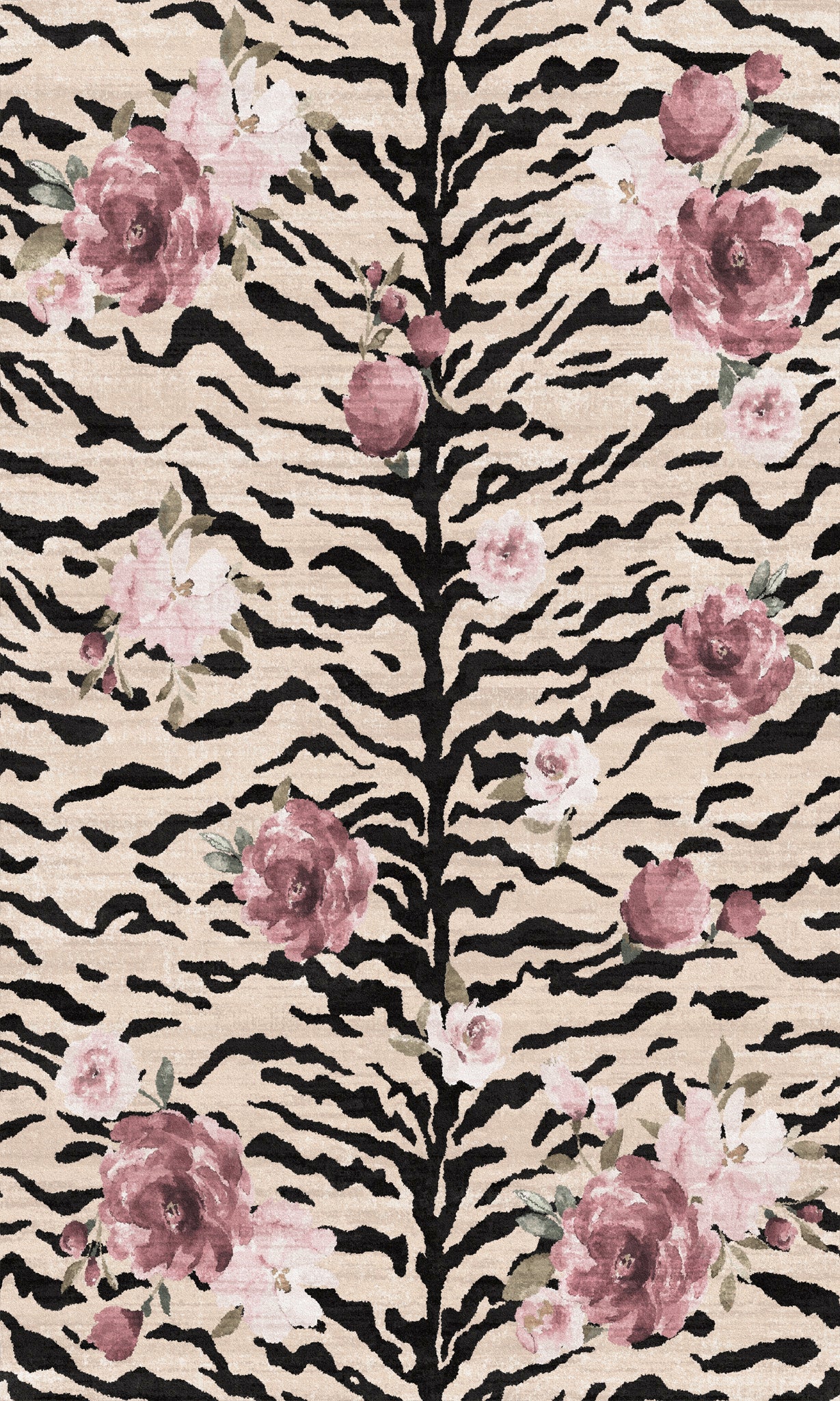 Tessa Gėlių zebro rašto kilimas