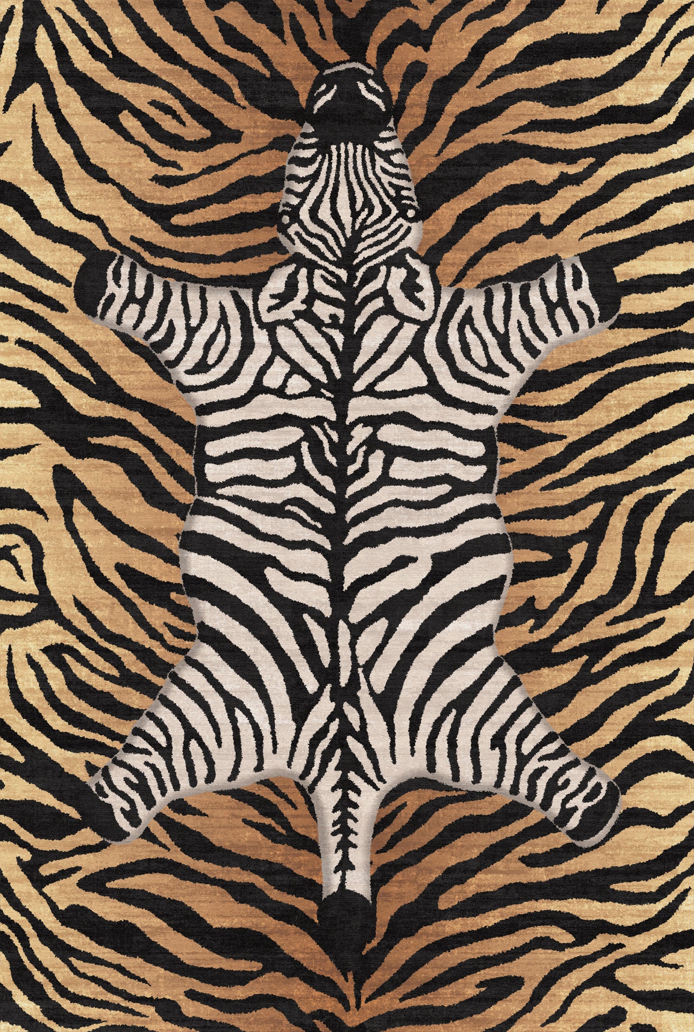 Shaye Dywan Modern Zebra Pattern