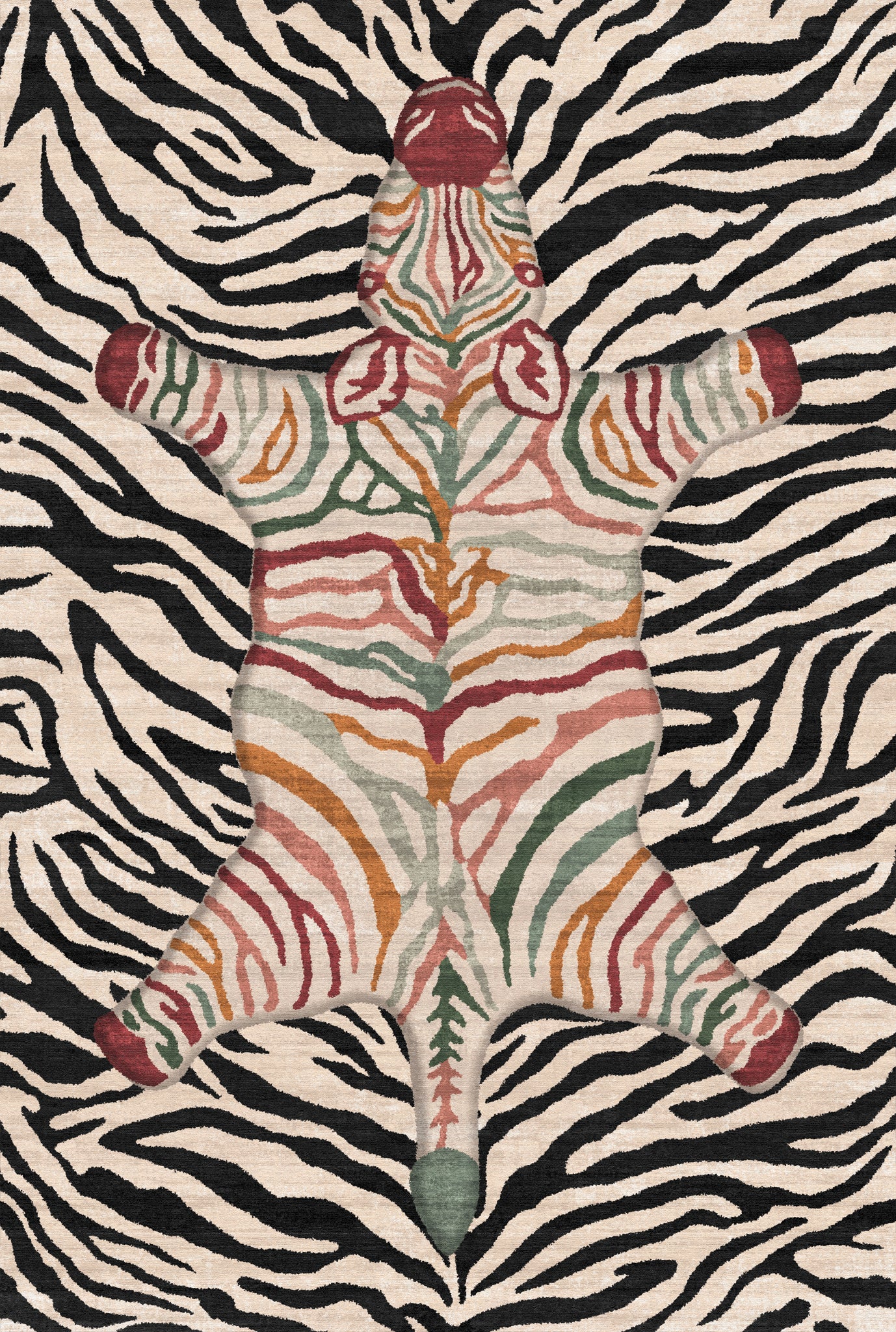 Saie Modern Zebra Pattern Rug